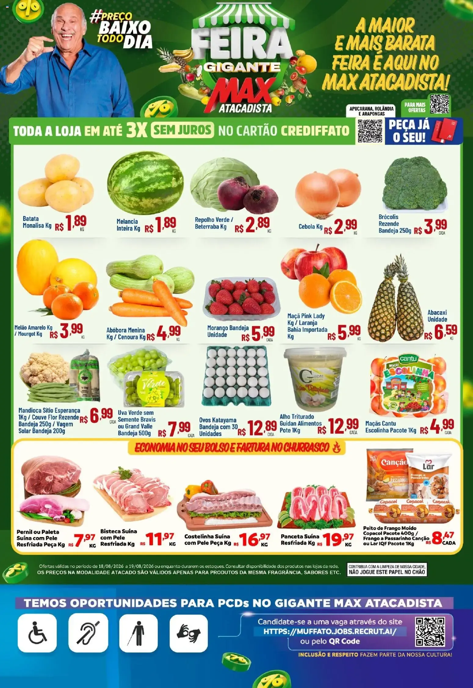 Encarte de Max Atacadista ofertas Feira de 18/08/2026 | Promoções Online 18 de agosto até 19 de agosto 2026 - Pagina 1
