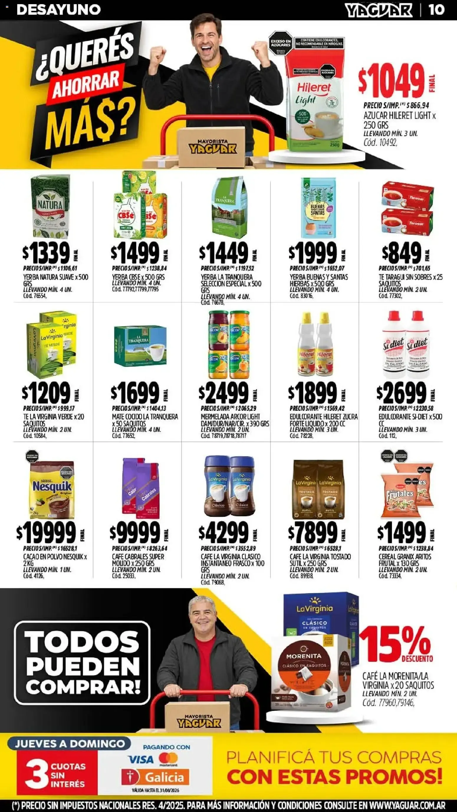 Ofertas de Yaguar catálogo del 24/08/2026 - 30/08/2026 24 de agosto al 30 de agosto 2026 - Página 10 del catálogo