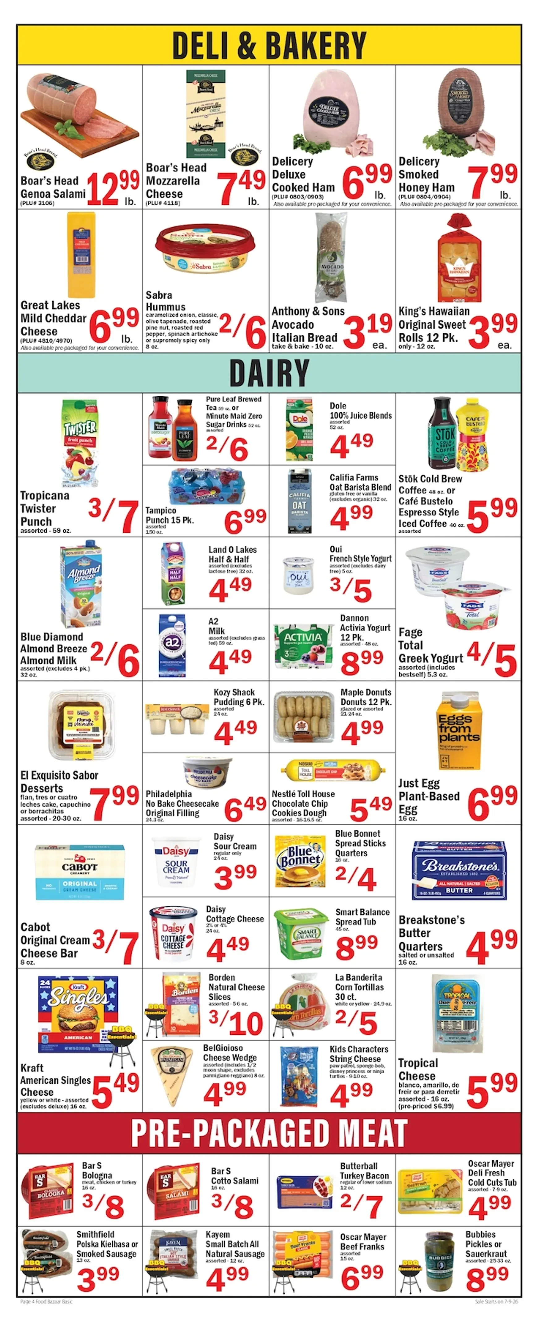 Weekly ad Current Food Bazaar leaflet valid from Thursday 07/09/2026 to Wednesday 07/15/2026 from July 9 to July 15 2026 - Page 4