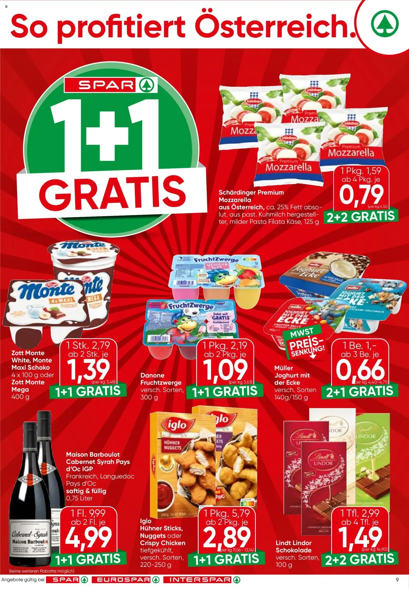Spar Broschüre (01.10.2026) - Angebote und Prospekt von 1. Oktober bis 7. Oktober 2026 - Flugblätt seite  9