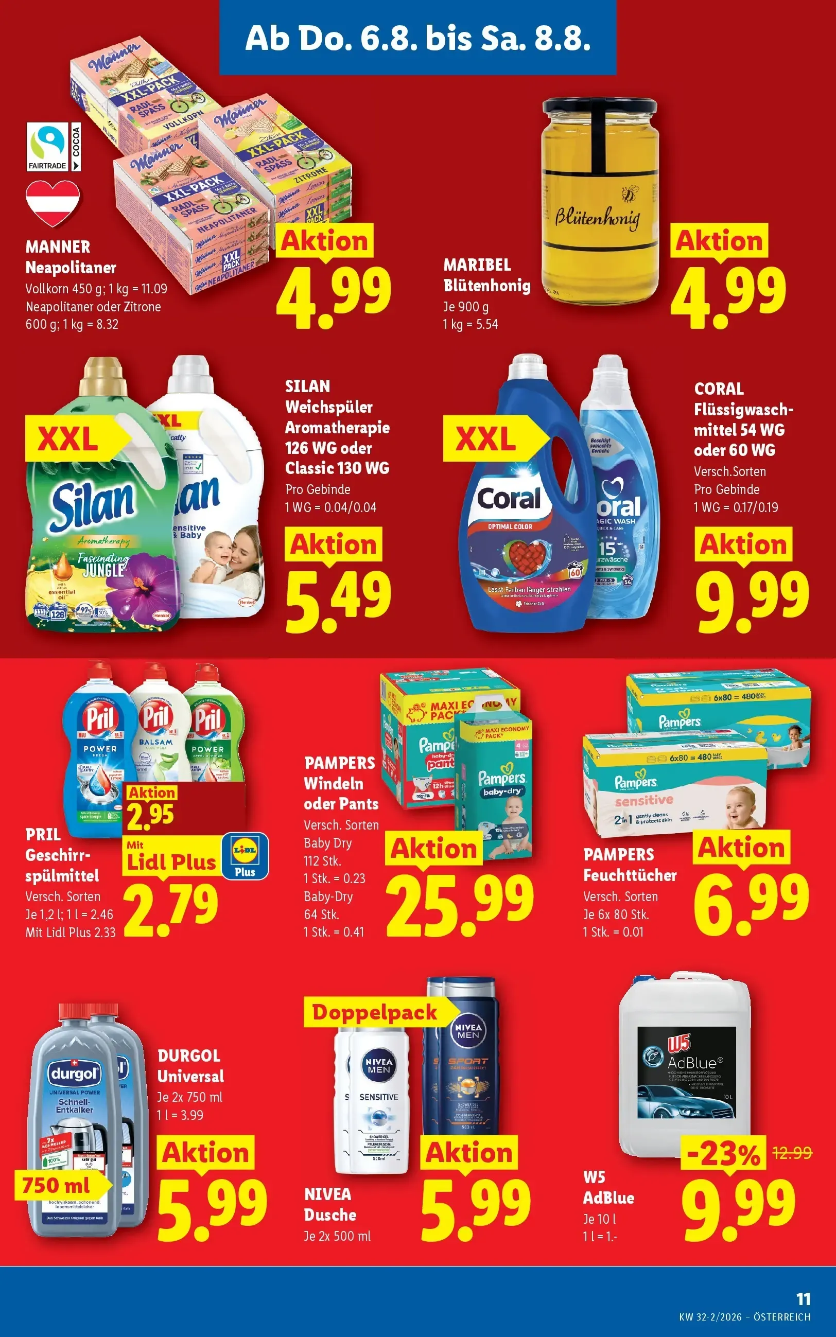 Lidl Plus Österreichs günstigste Preise von 6. August bis 8. August 2026 - Flugblätt seite  13