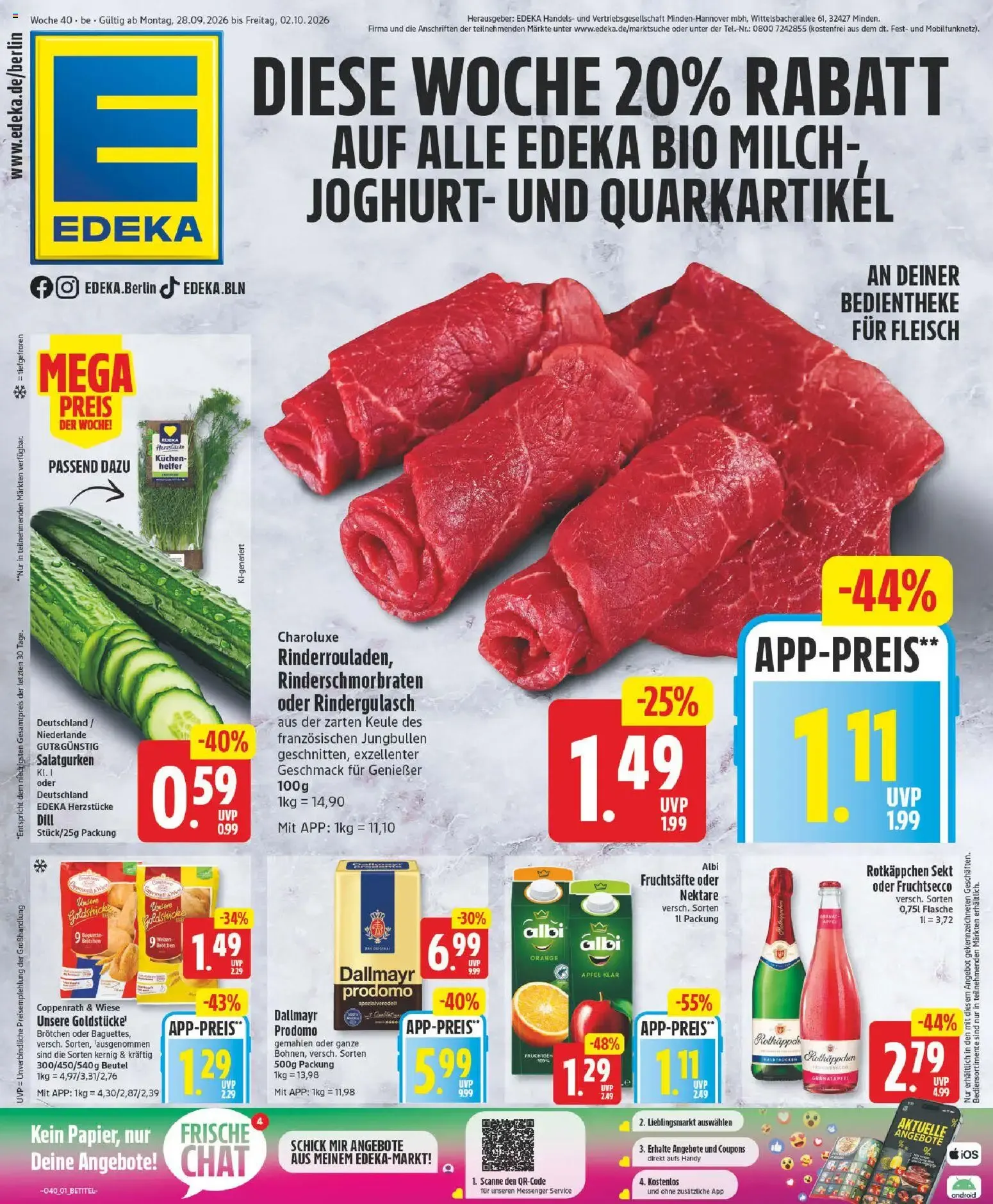 Edeka Prospekt (ab 28.09.2026) » Angebote Online