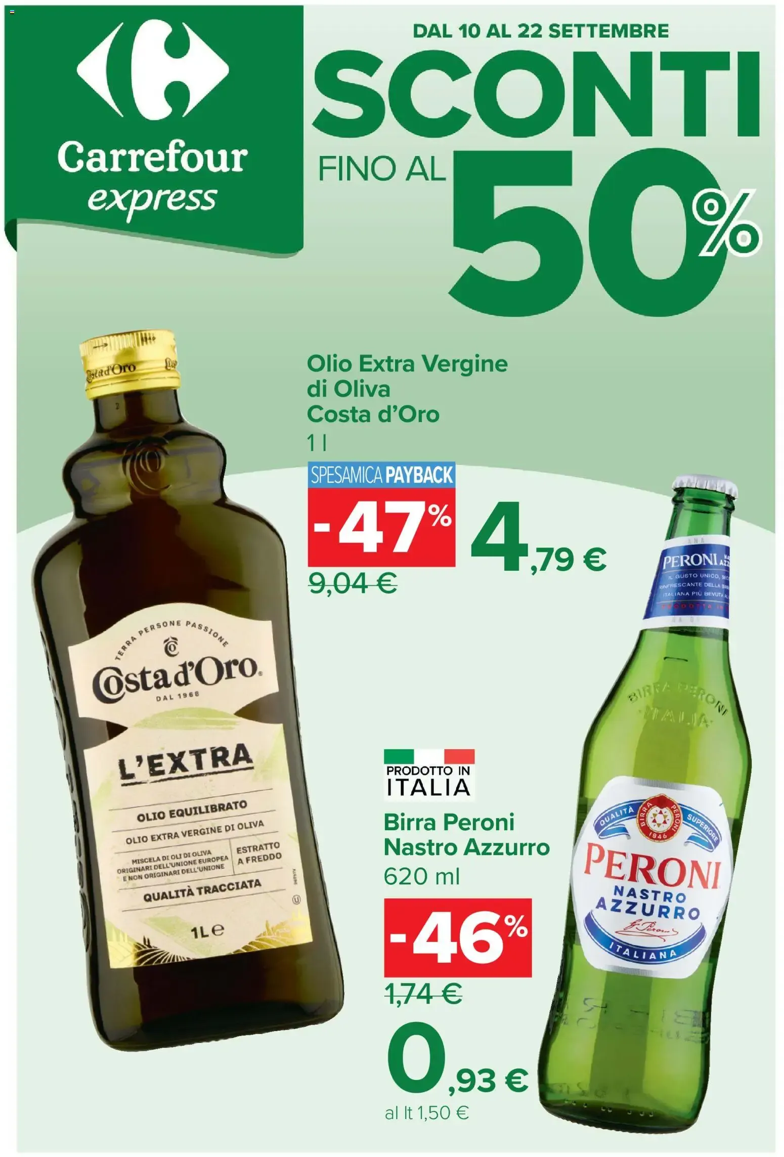 Carrefour Express: Sconti fino al 50% da 10 settembre a 22 settembre di 2026 - Pagina del volantino 1