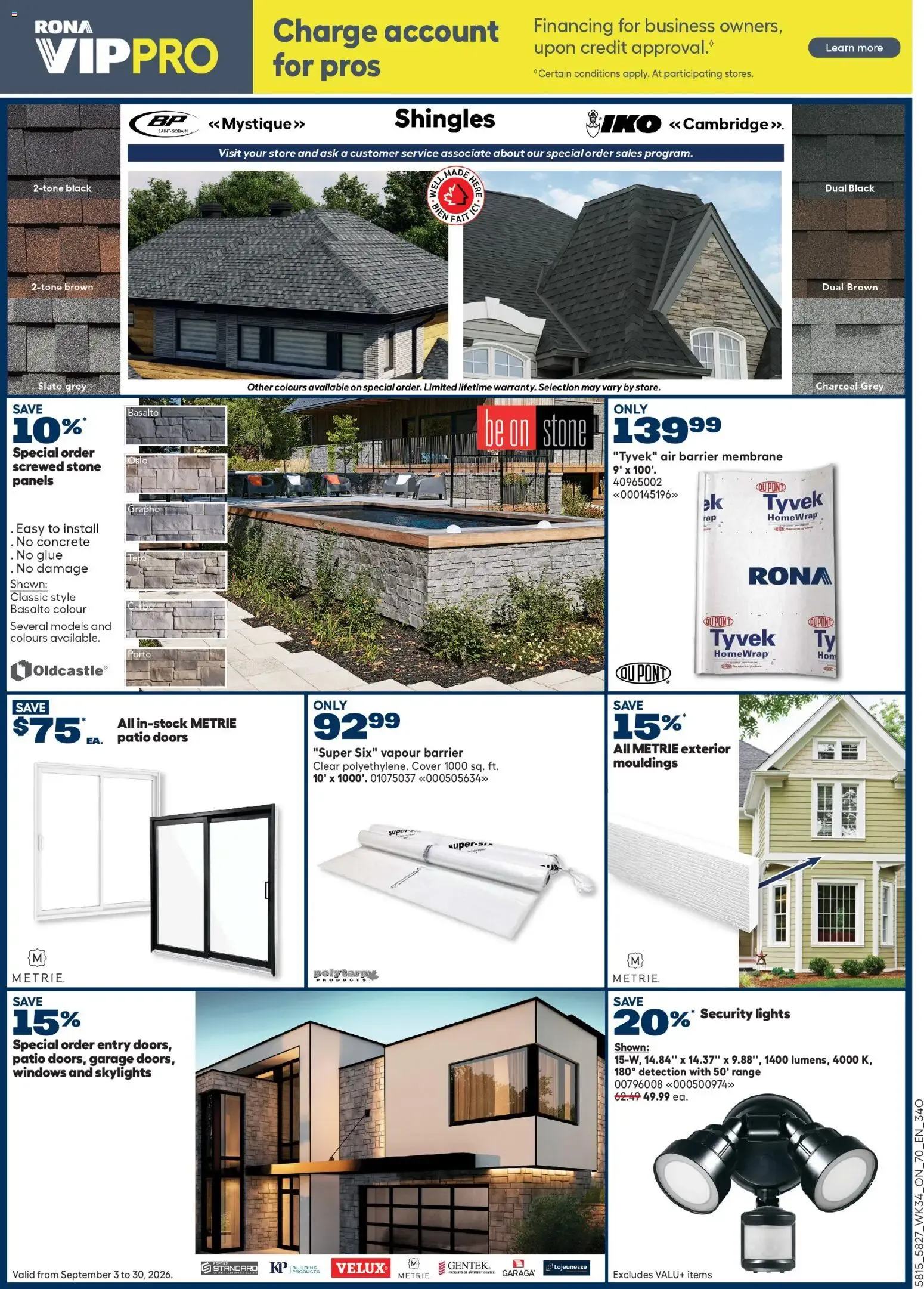Rona weekly flyer from Sep 17, 2026 > weekly specials & deals from September 17 to September 30 2026 - flyer page 12