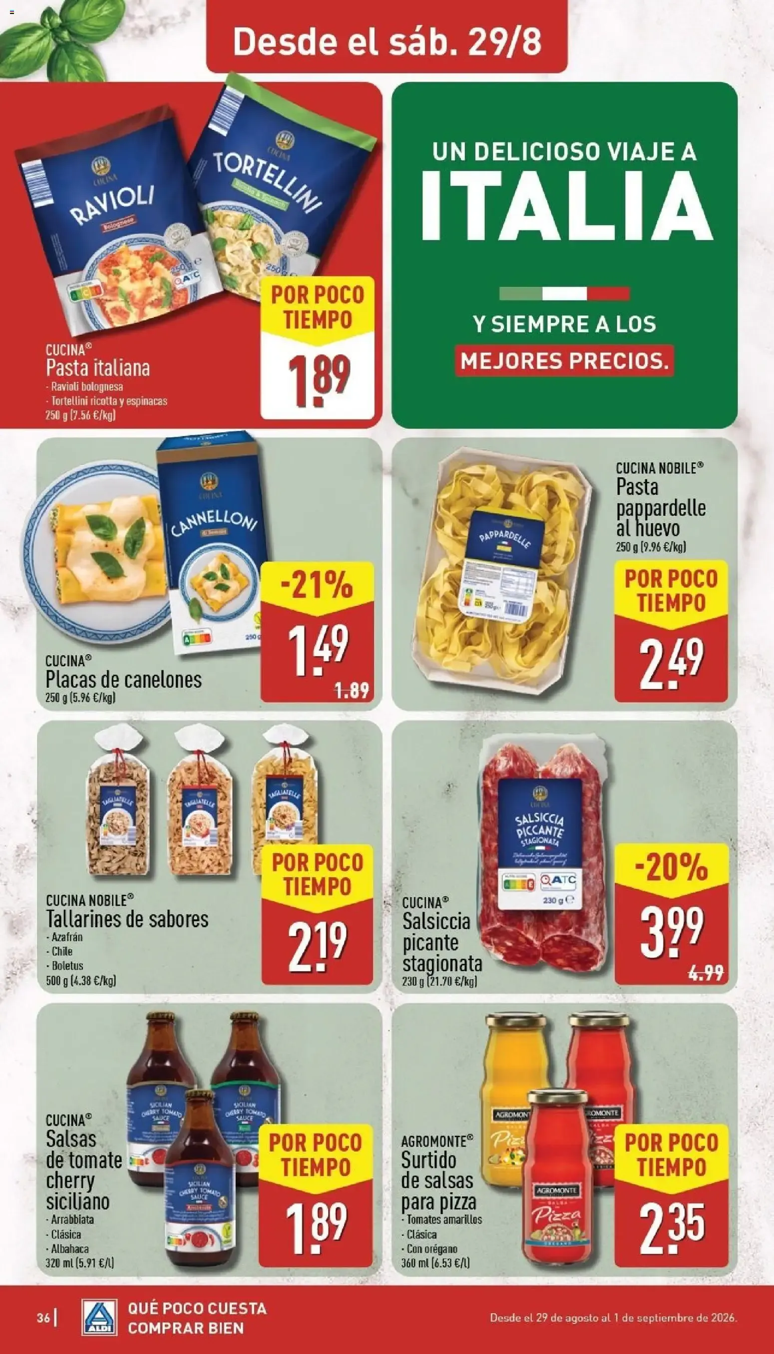 Catálogo de Aldi folleto Canarias del 24/08/2026 | Catálogo 24 de agosto al 30 de agosto 2026 - Página 36