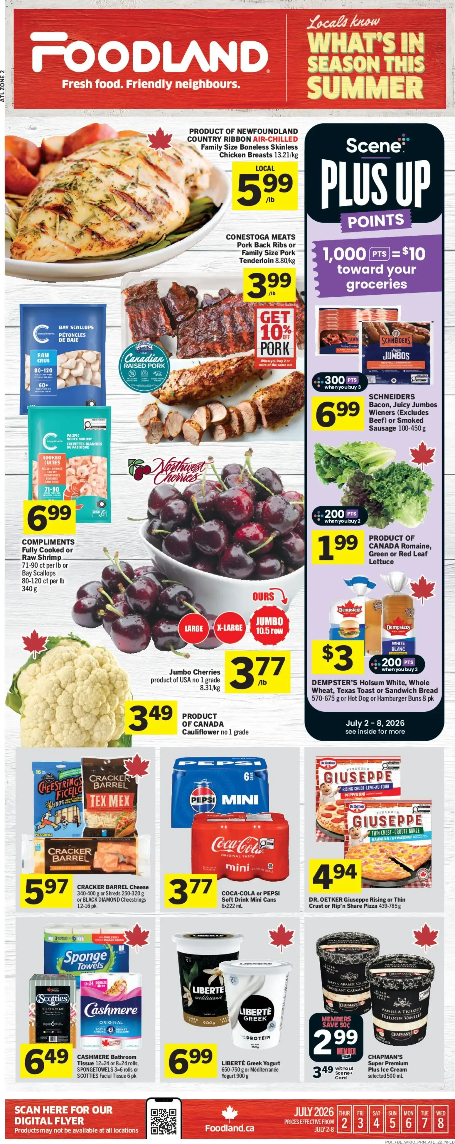 Foodland weekly flyer / circulaire from Jul 2, 2026 > weekly specials & deals from July 2 to July 8 2026 - flyer page 1