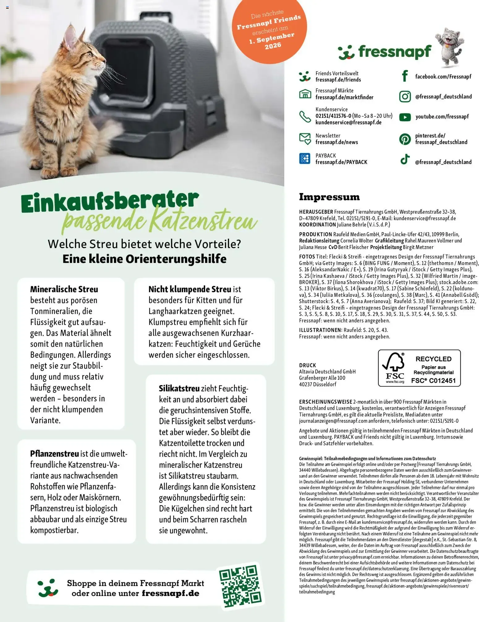 FRESSNAPF Friends - Europas größtes Haustier-Magazin von 1. Juli bis 31. August 2026 - Prospekt seite 54