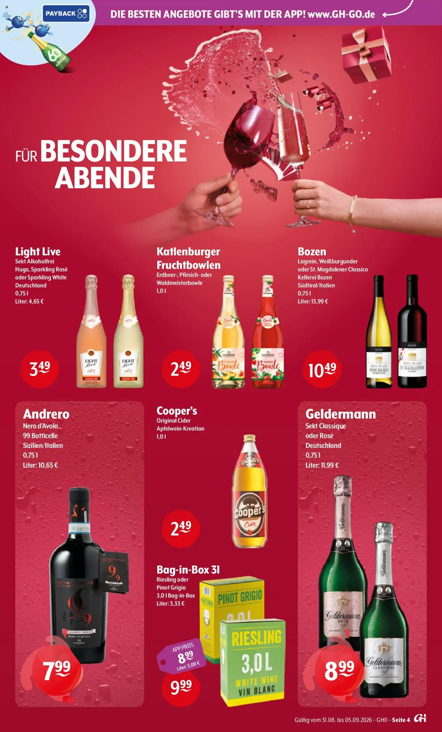 Getränke Hoffmann Prospekt (ab 31.08.2026) zum Blättern von 31. August bis 5. September 2026 - Prospekt seite 4