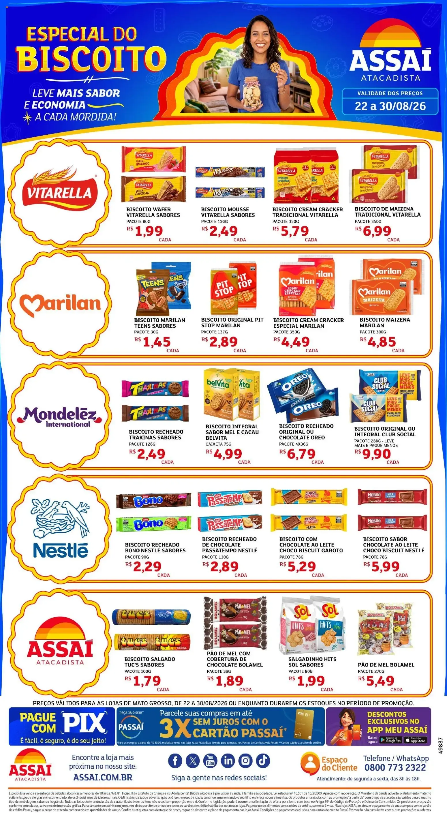Encarte de Especial do Biscoito - Assaí Atacadista 22 de agosto até 30 de agosto 2026 - Pagina 1