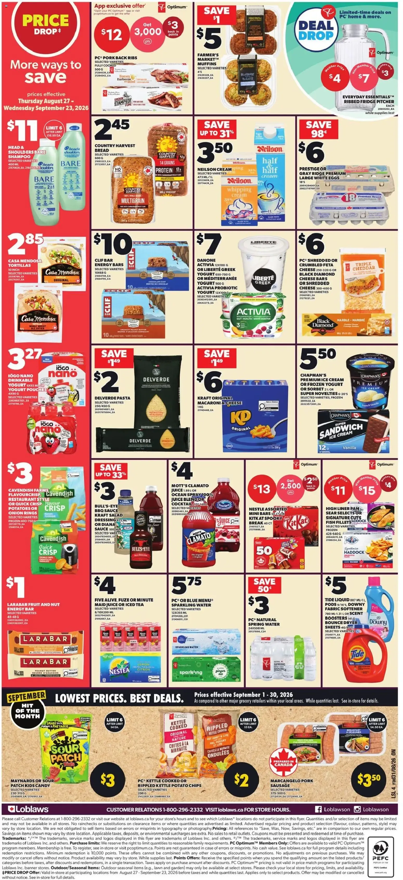 Loblaws weekly flyer / circulaire from Sep 3, 2026 > weekly specials & deals from September 3 to September 9 2026 - flyer page 2