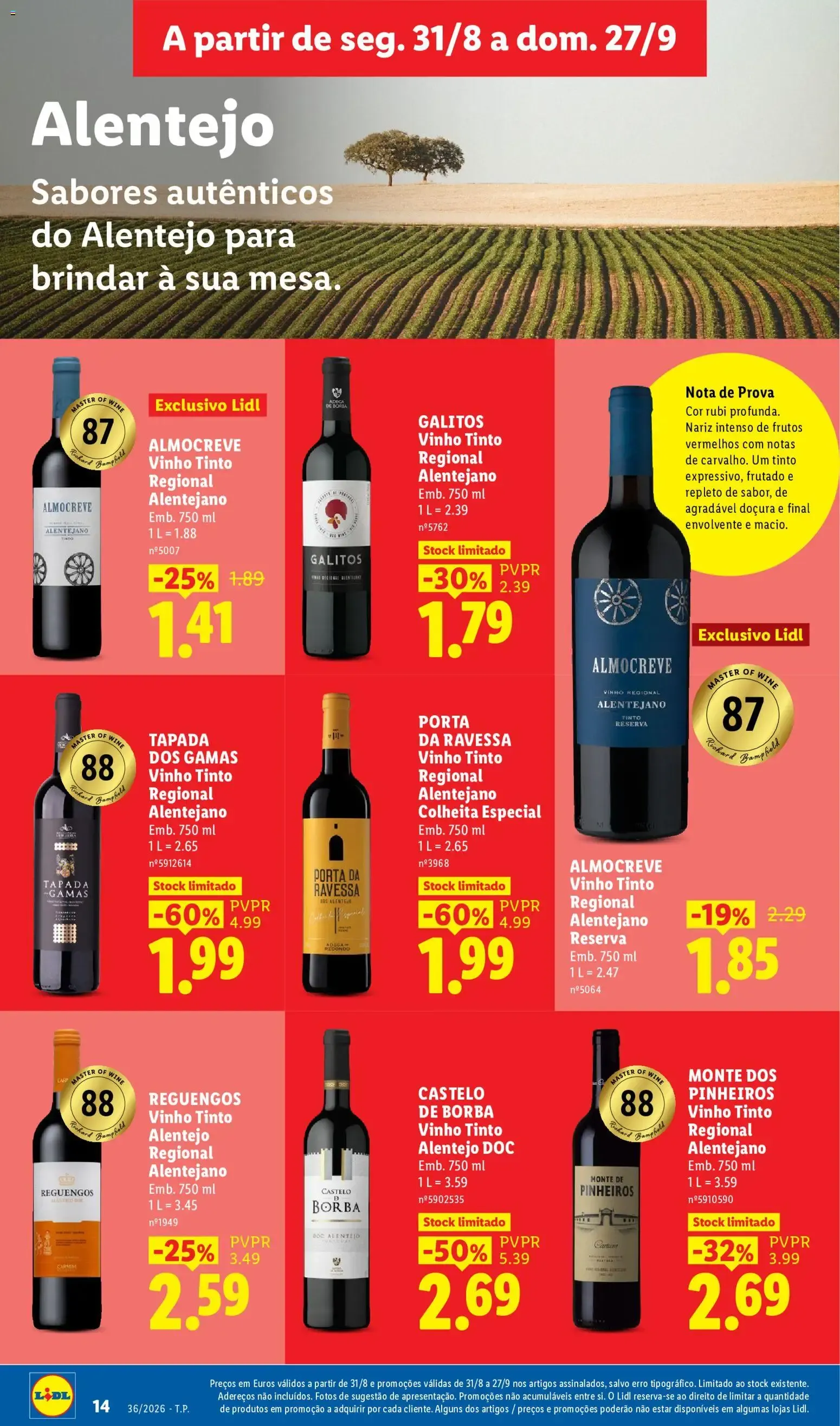 Folheto VINHOS & QUEIJOS ENCHIDOS de 31 de agosto até 27 de setembro 2026 - Pagina 14