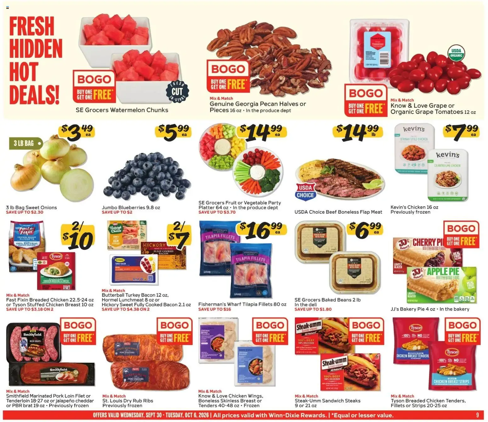 Weekly ad Winn Dixie Weekly Weekly Ad (09/30 - 10/06 2026) - Flyer from September 30 to October 6 2026 - Page 9