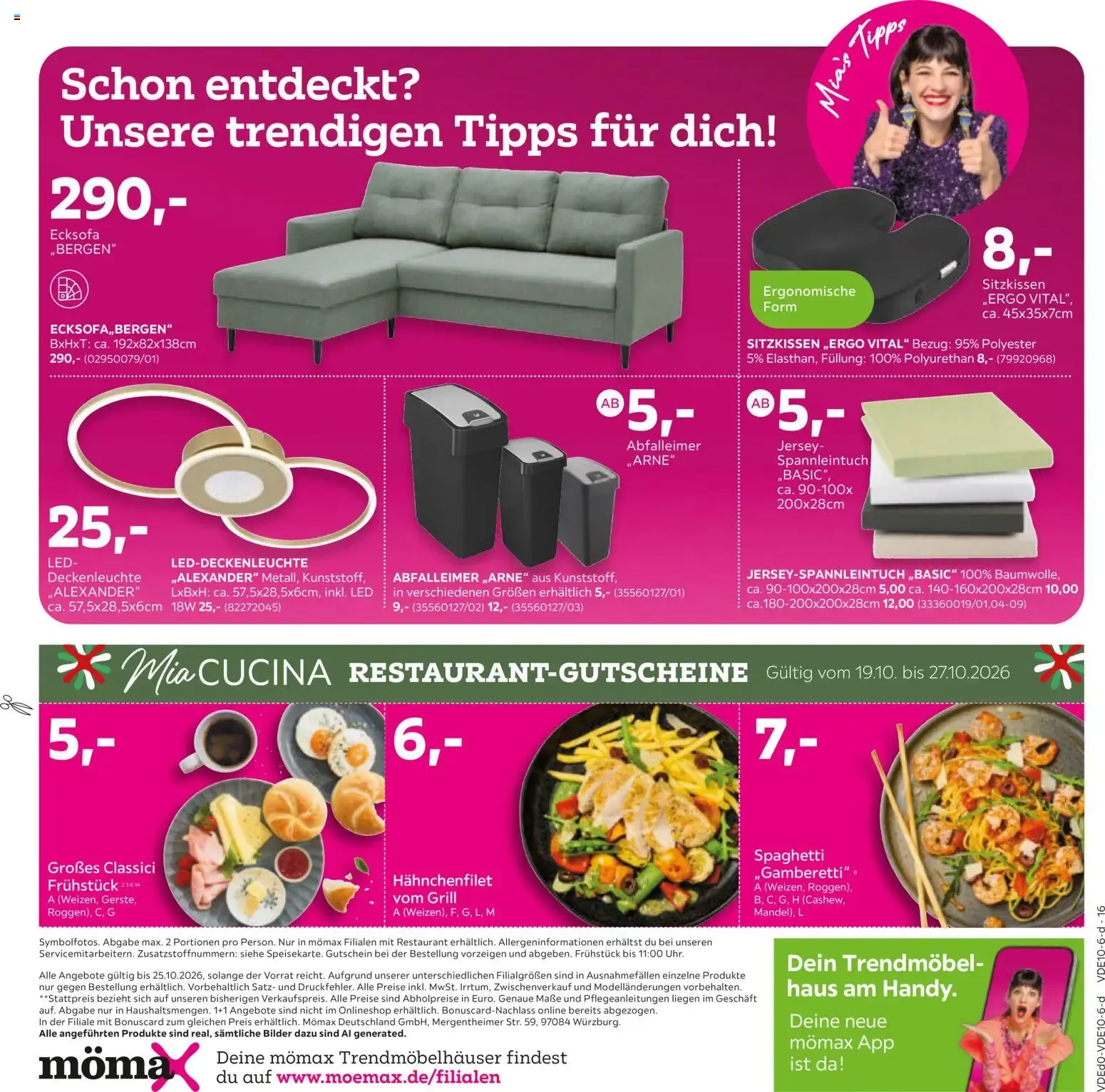 Mömax: Ahorra hasta 20% con tu Trendbonus von 19. Oktober bis 25. Oktober 2026 - Prospekt seite 16