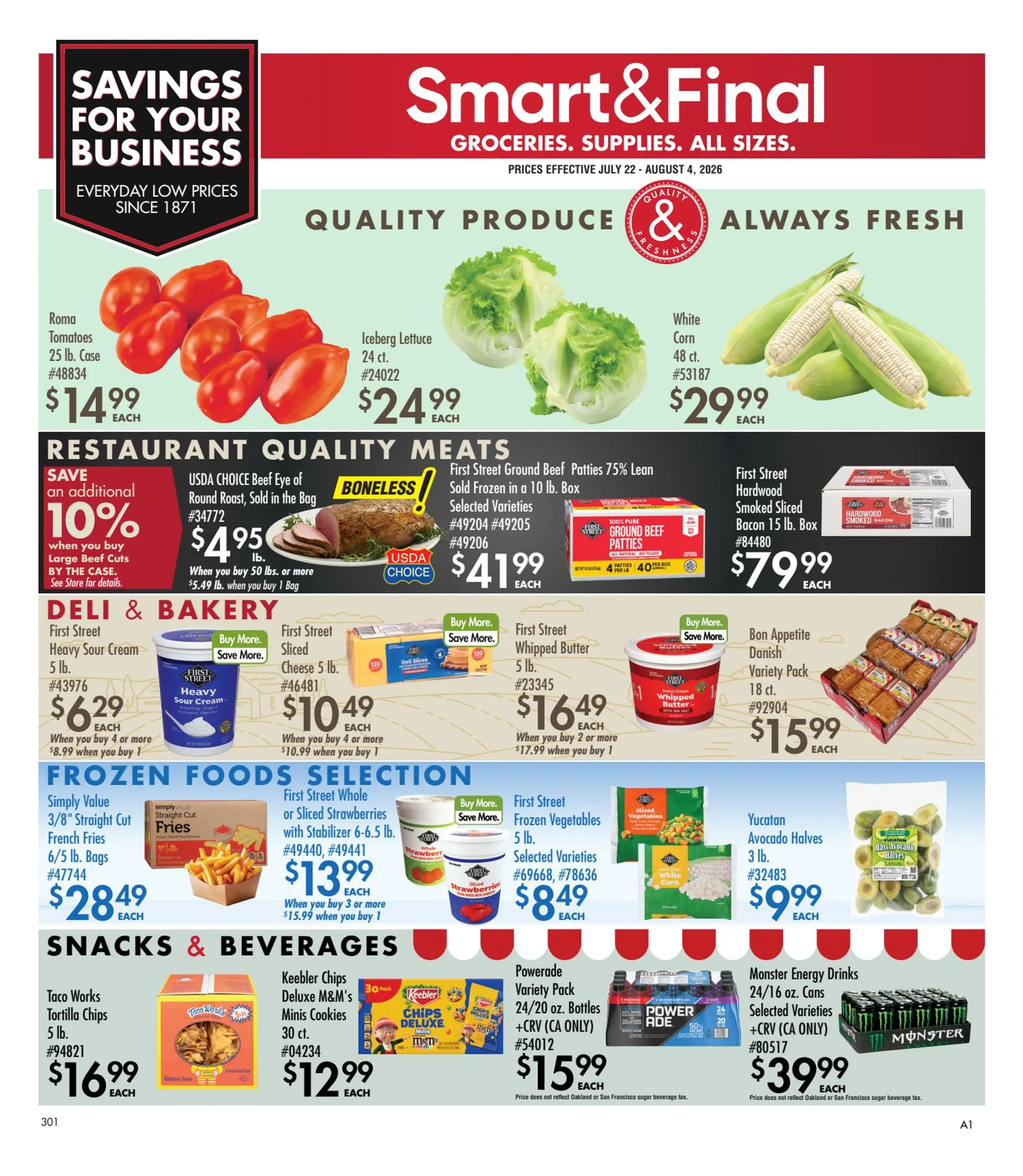 Weekly ad SAVINGS FOR YOUR BUSINESS from July 22 to August 4 2026 - Page 1