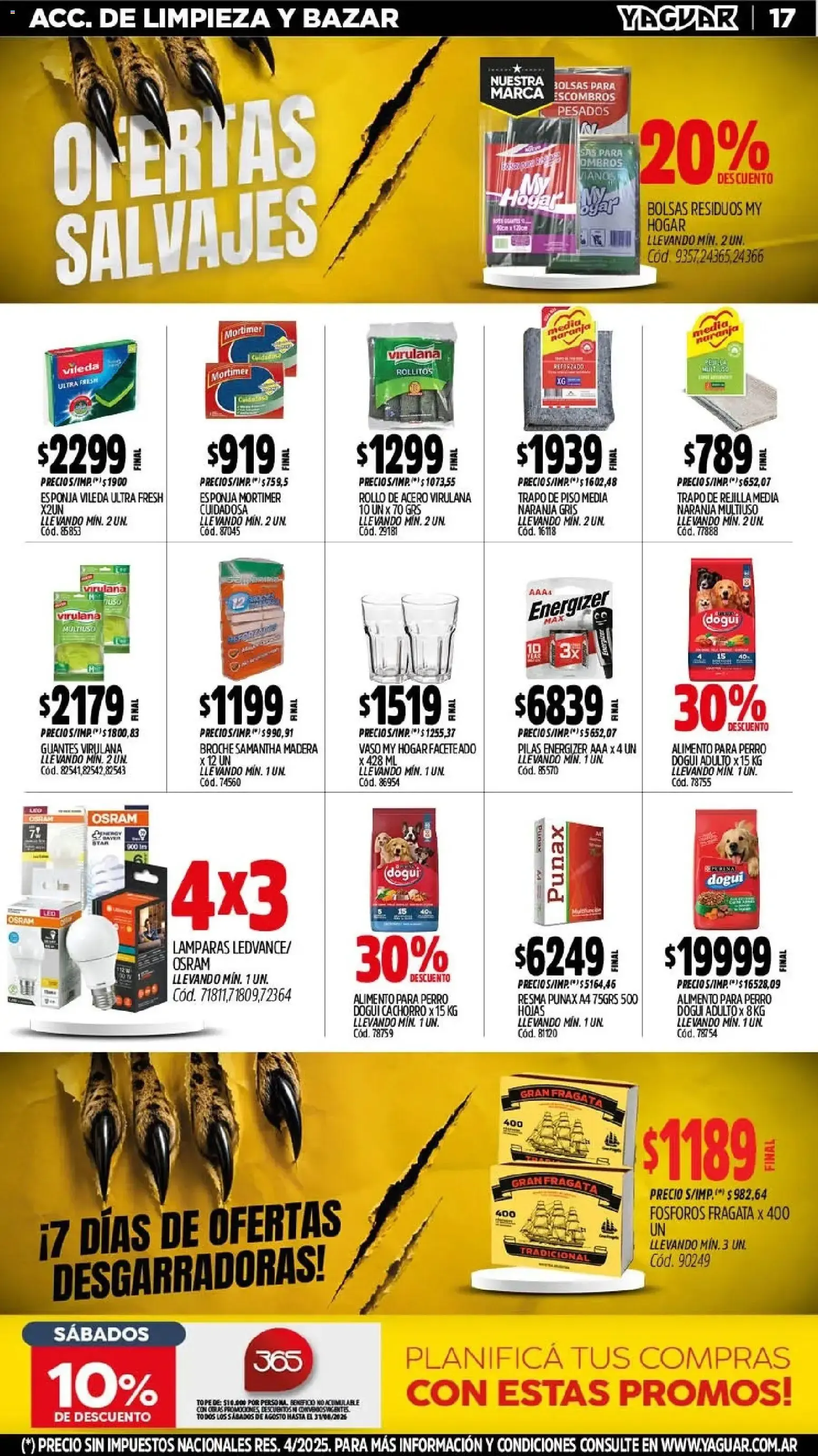 Ofertas de MAYORISTA YAGUAR OFERTAS SALVAJES 3 de agosto al 8 de agosto 2026 - Página 17 del catálogo