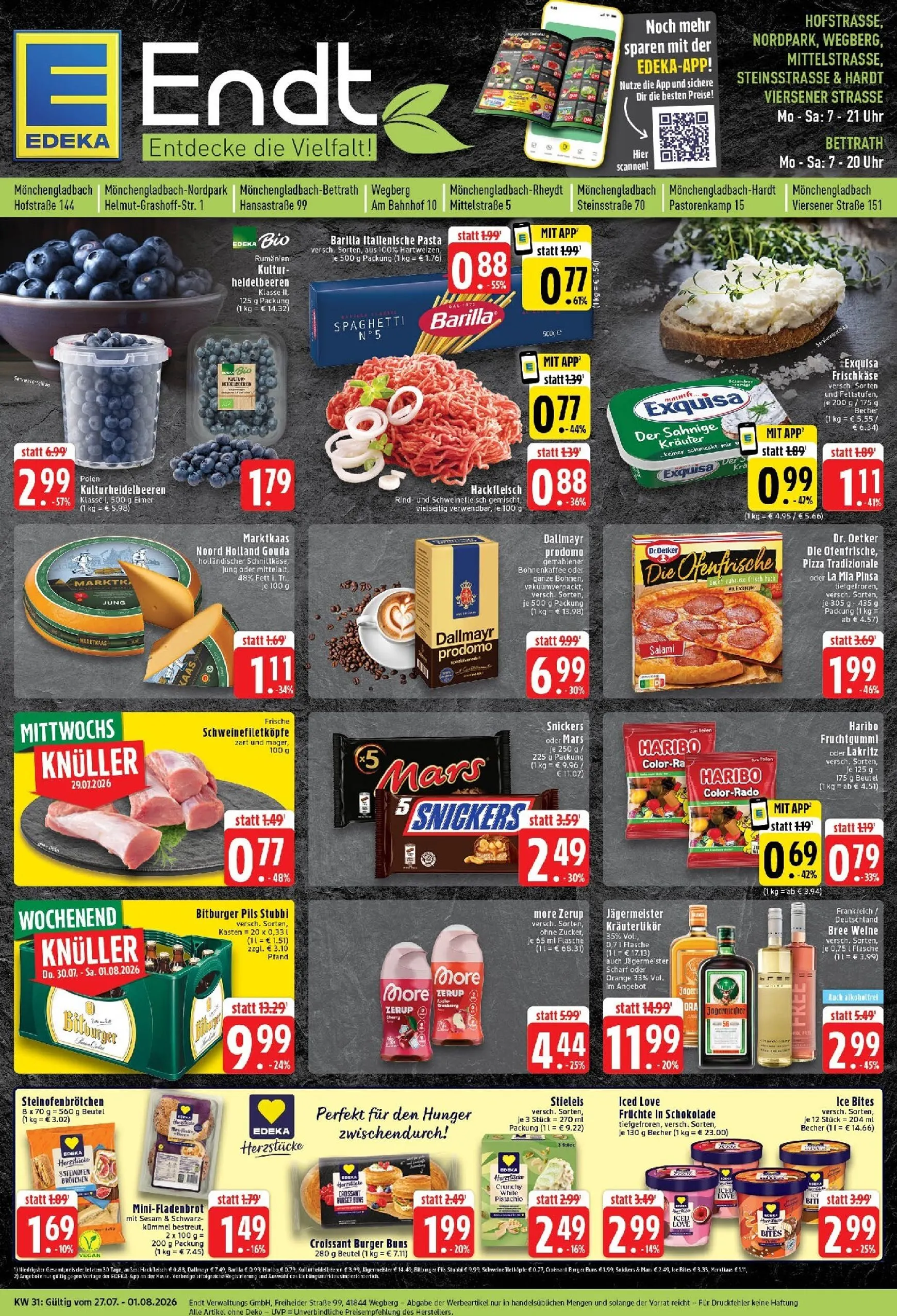 Edeka - Endt Prospekt – von Montag 27.07.2026 bis Samstag 01.08.2026 von 27. Juli bis 1. August 2026 - Prospekt seite 1
