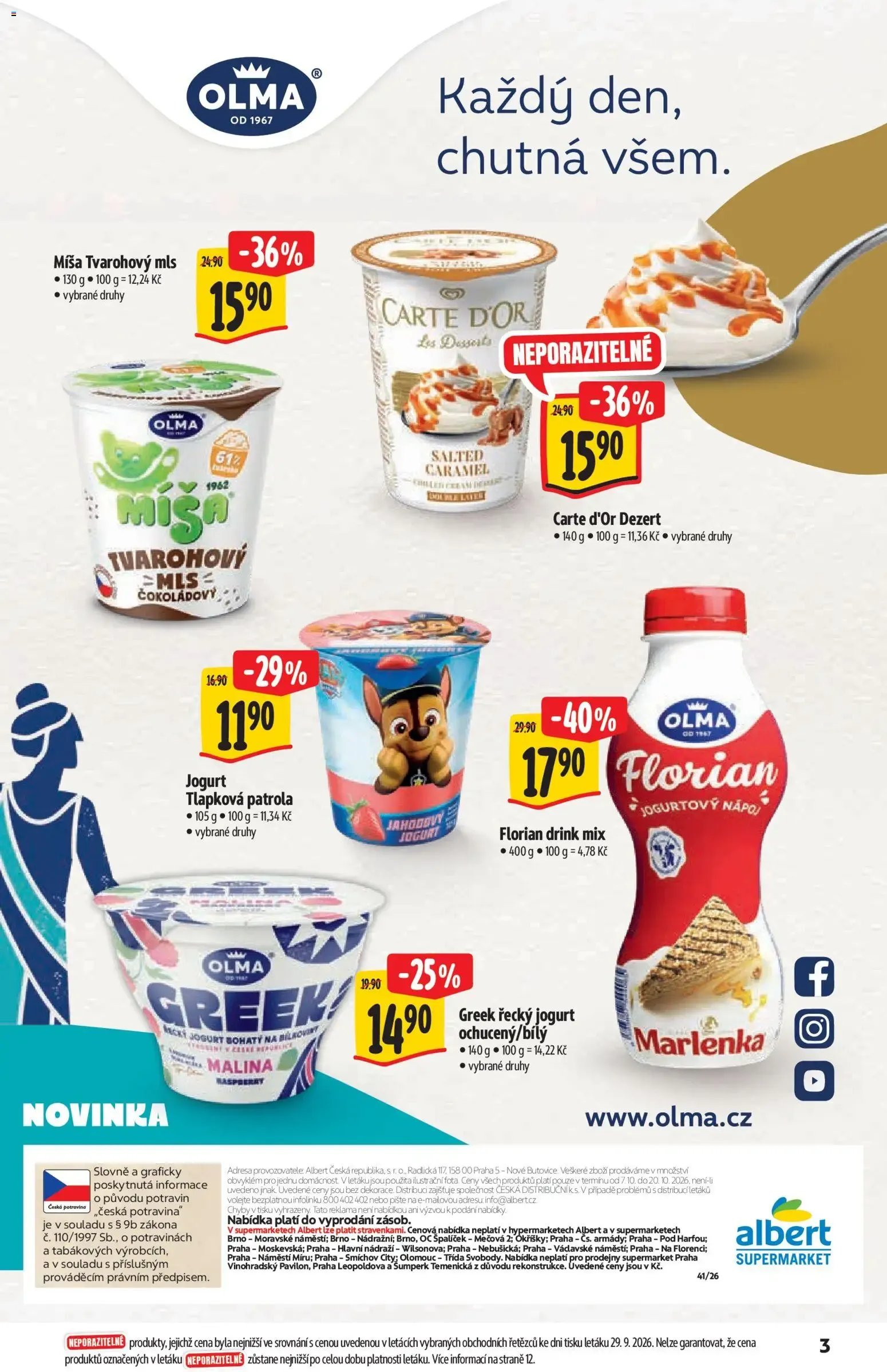 Albert leták - Supermarket od 07.10.2026 - Akční leták - 7. října 20. října 2026 - Page 3