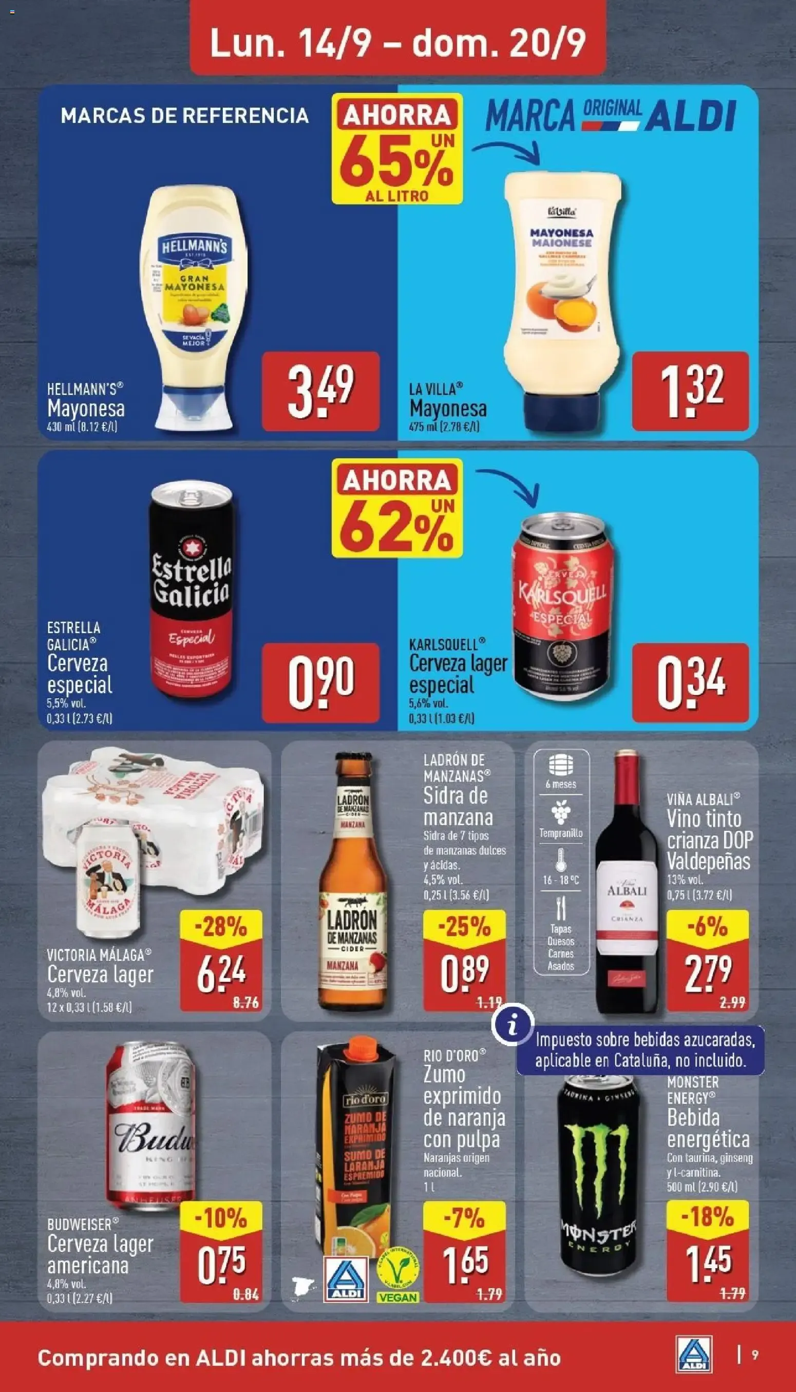Catálogo de Aldi folleto Península del 14/09/2026 | Catálogo 14 de septiembre al 20 de septiembre 2026 - Página 9