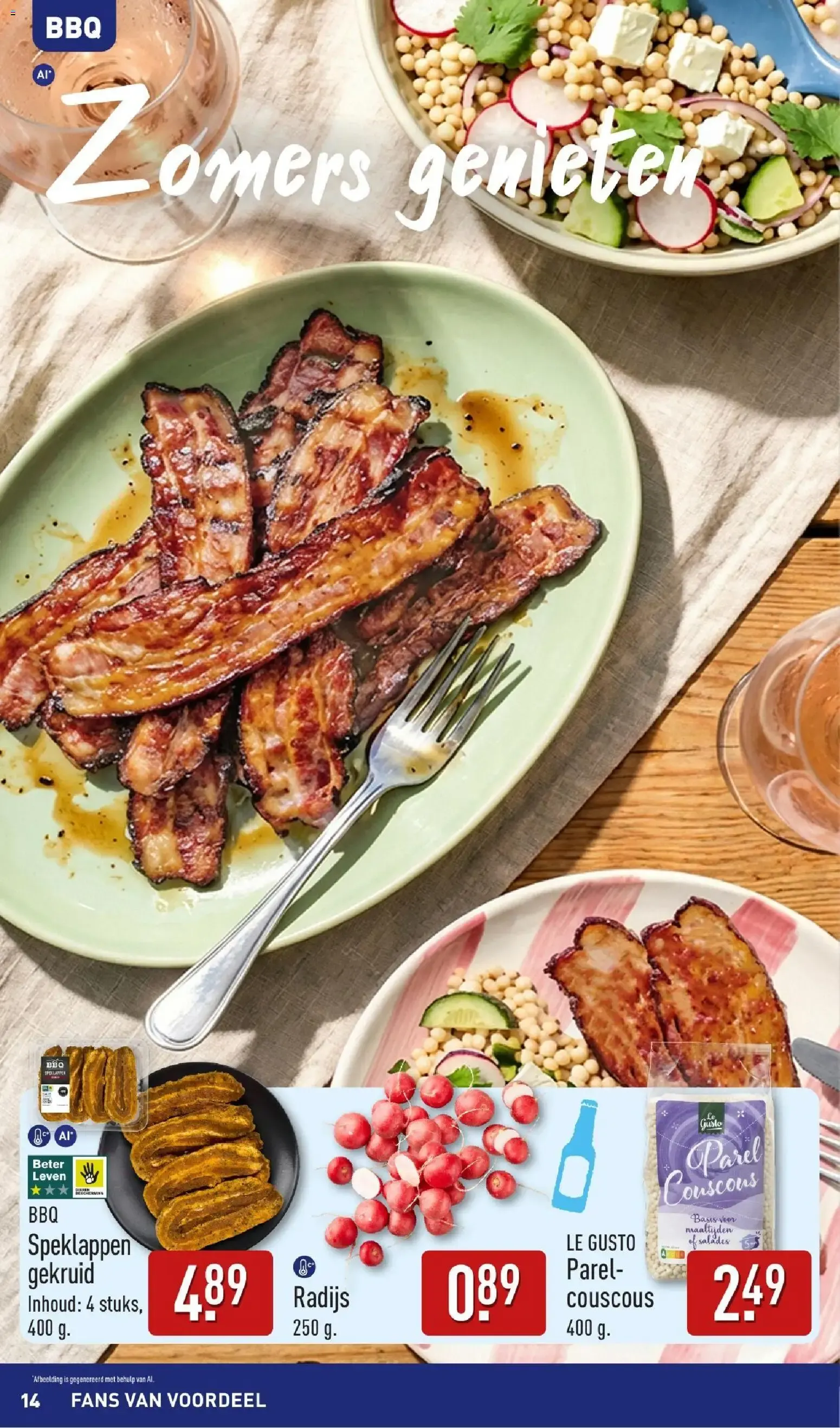 Aldi: ¡Qué Barato, Vamos a Celebrar! Boordevol Zomerse Inspiratie para BBQ van 3 augustus tot 9 augustus 2026 - Folder pagina 14