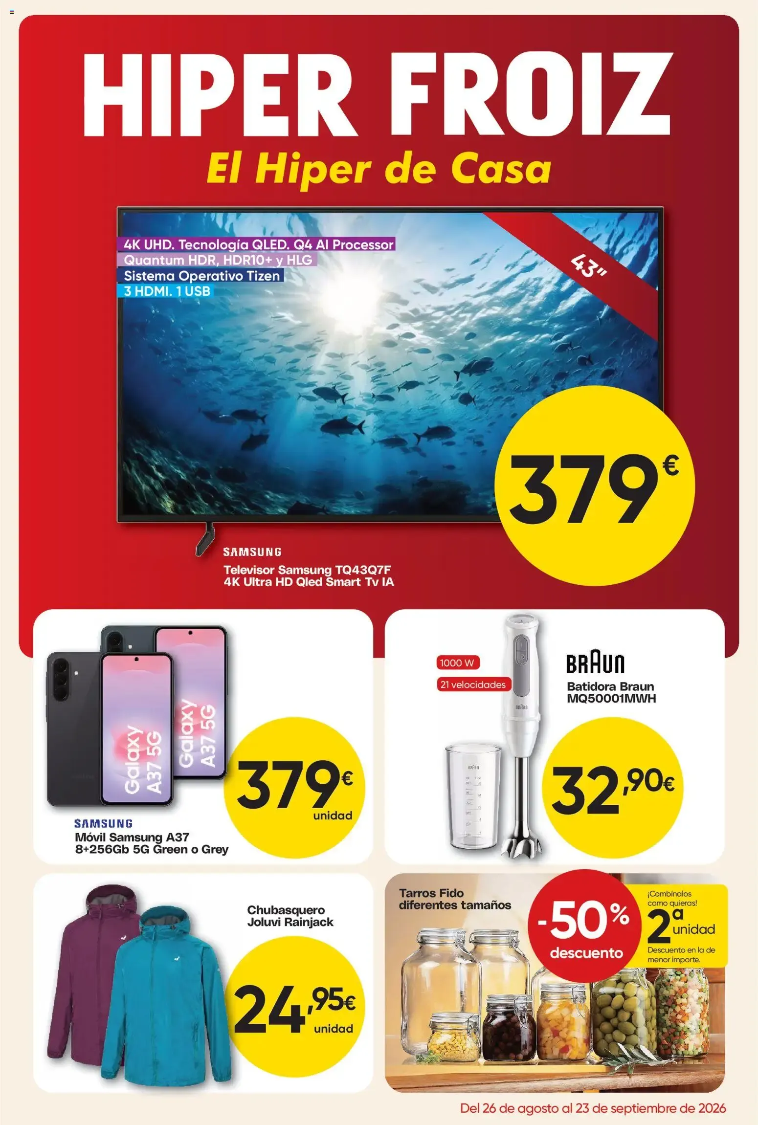 Catálogo de Froiz - Folleto Hiper del 26/08/2026 | Ofertas 26 de agosto al 23 de septiembre 2026 - Página 1