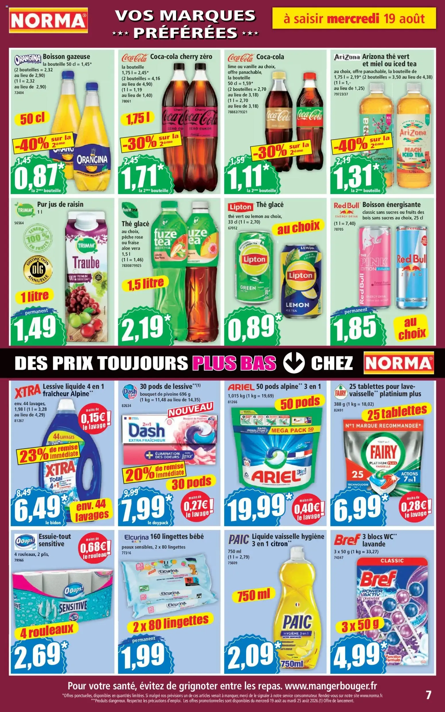 Norma Votre Discounter Régional du 19 août au 25 août 2026 - Catalogue page 7