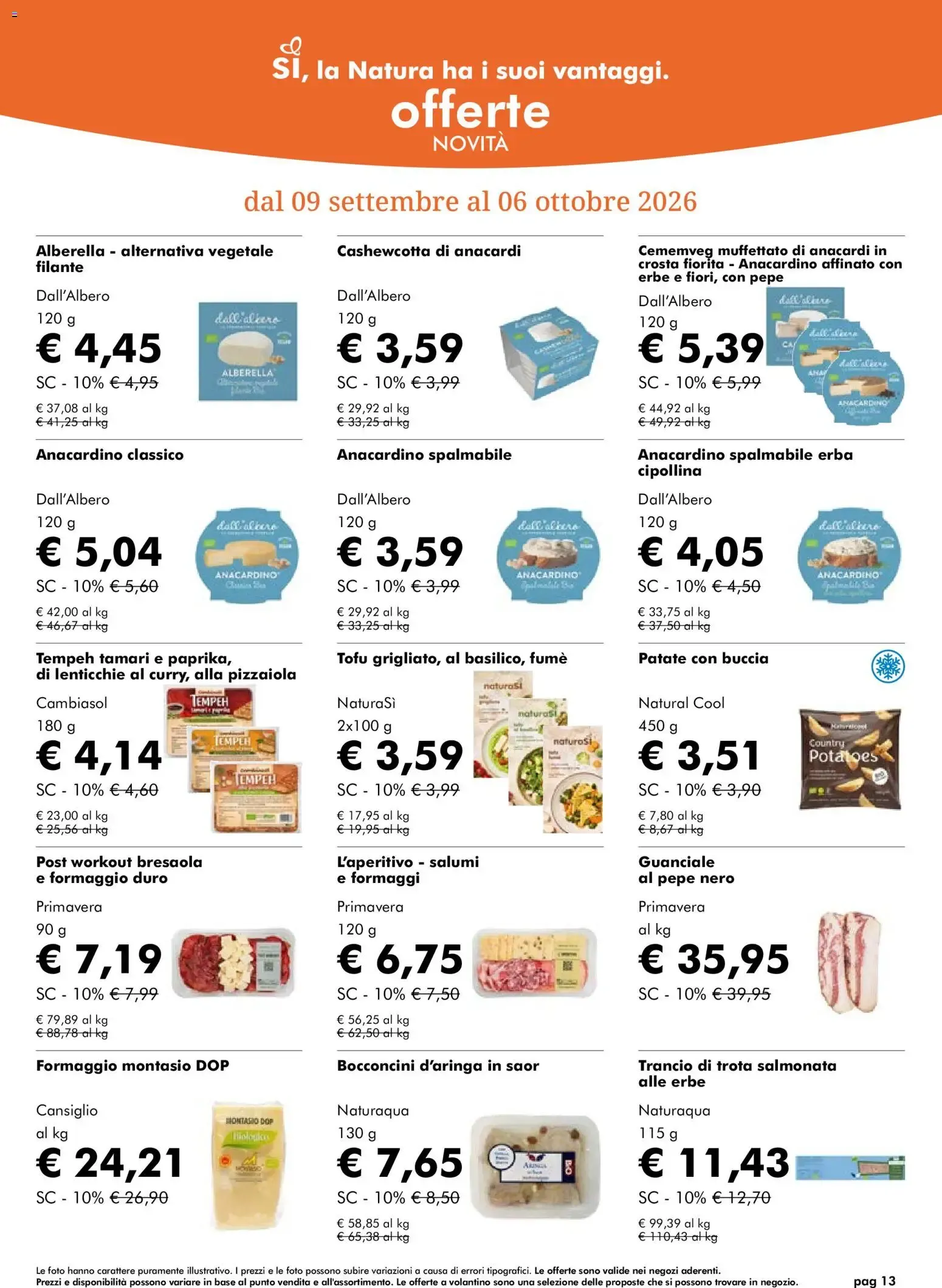 Nuovo Natura Sì volantino dal 09/09/2026 > offerte anteprima 🛍️ da 9 settembre a 6 ottobre di 2026 - Pagina del volantino 13