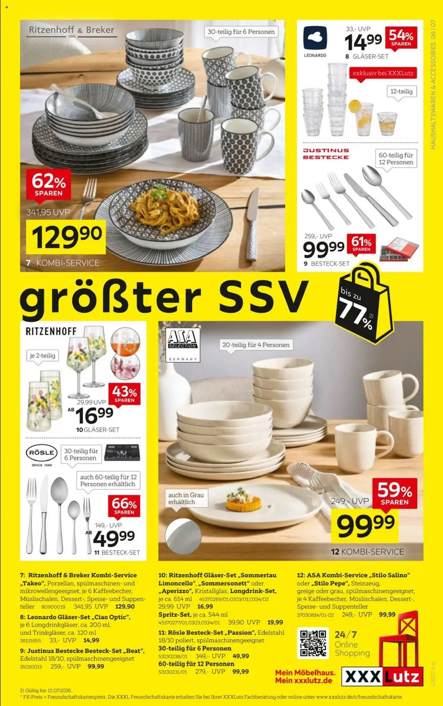XXXLutz Deutschlands größter SSV von 27. Juni bis 12. Juli 2026 - Prospekt seite 7