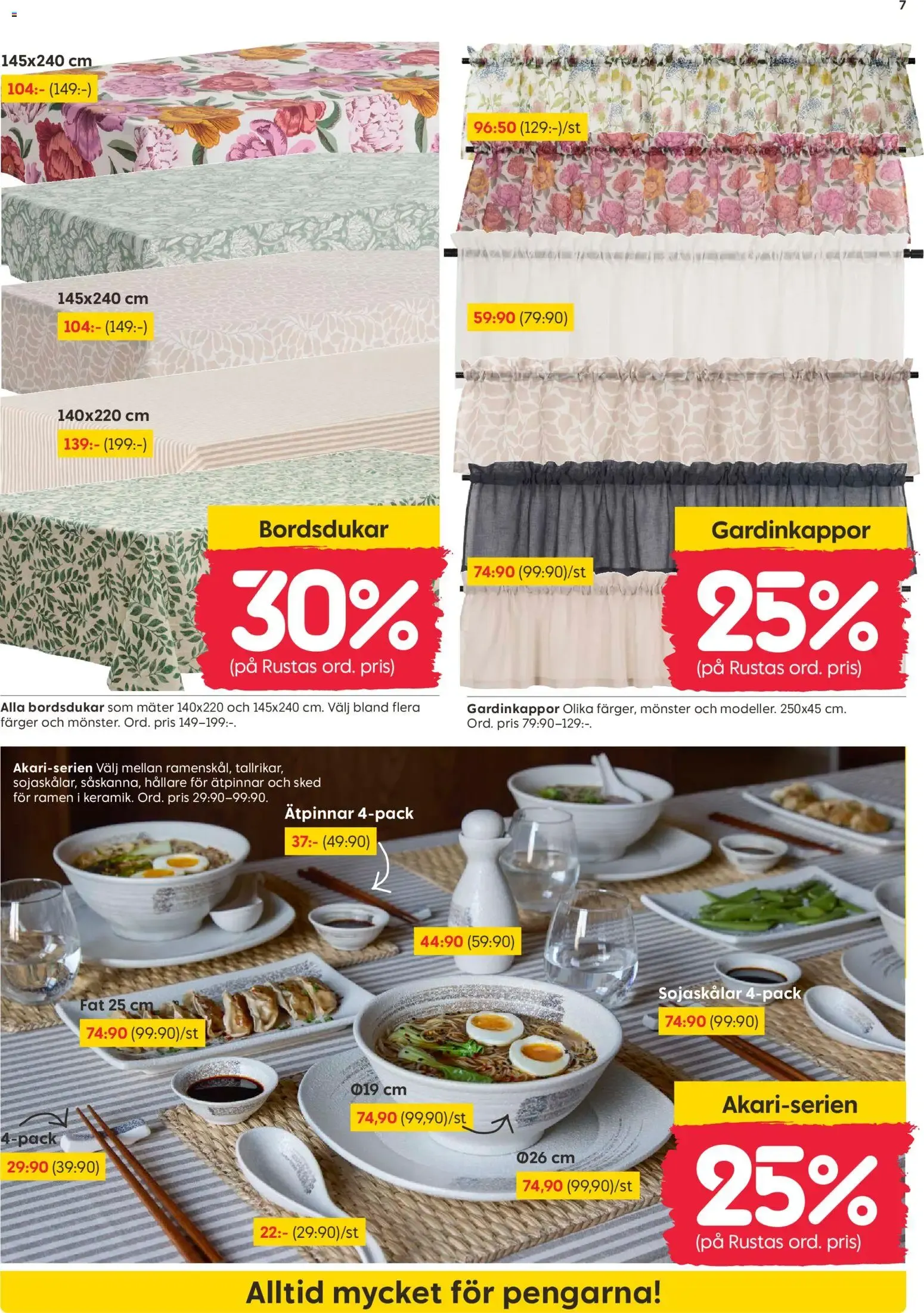 Rusta erbjudanden från 10/08/2026 - 16/08/2026 > Reklamblad nuvarande rabatter från 10 augusti till 16 augusti 2026 - Reklamblad sidor 7
