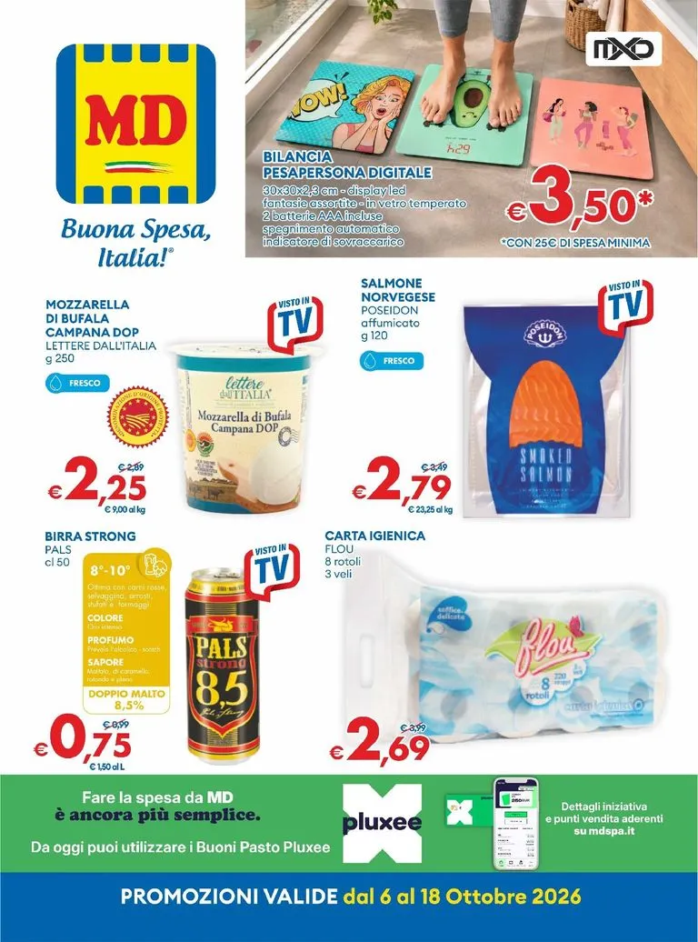 Volantino futuro MD valido dal martedì 06/10/2026 al domenica 18/10/2026 da 6 ottobre a 18 ottobre di 2026 - Pagina del volantino 1