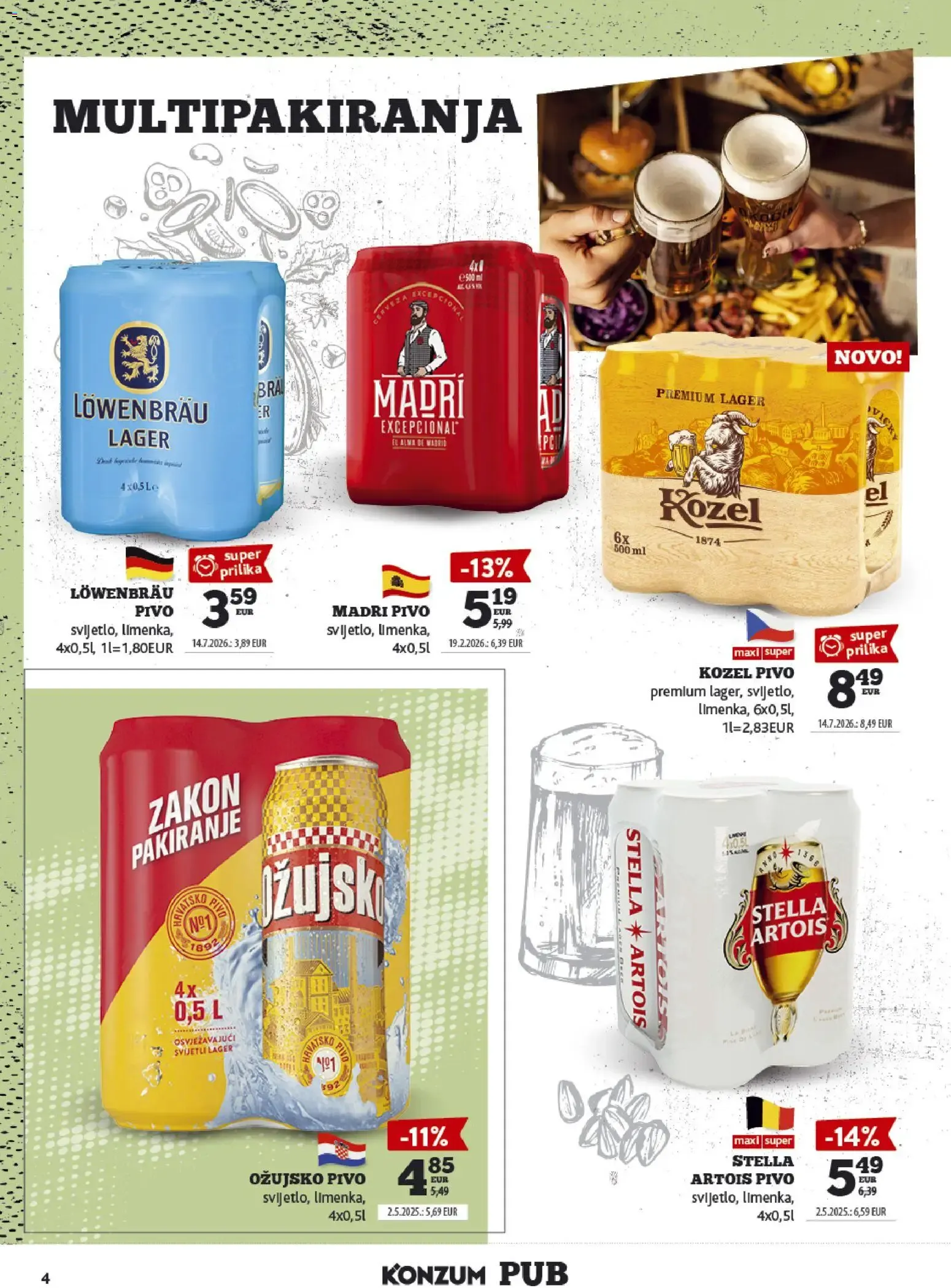 Katalog Konzum Pub: Oferta de Cervezas od 14. rujna do 27. rujna 2026. - Pregled Stranica 4