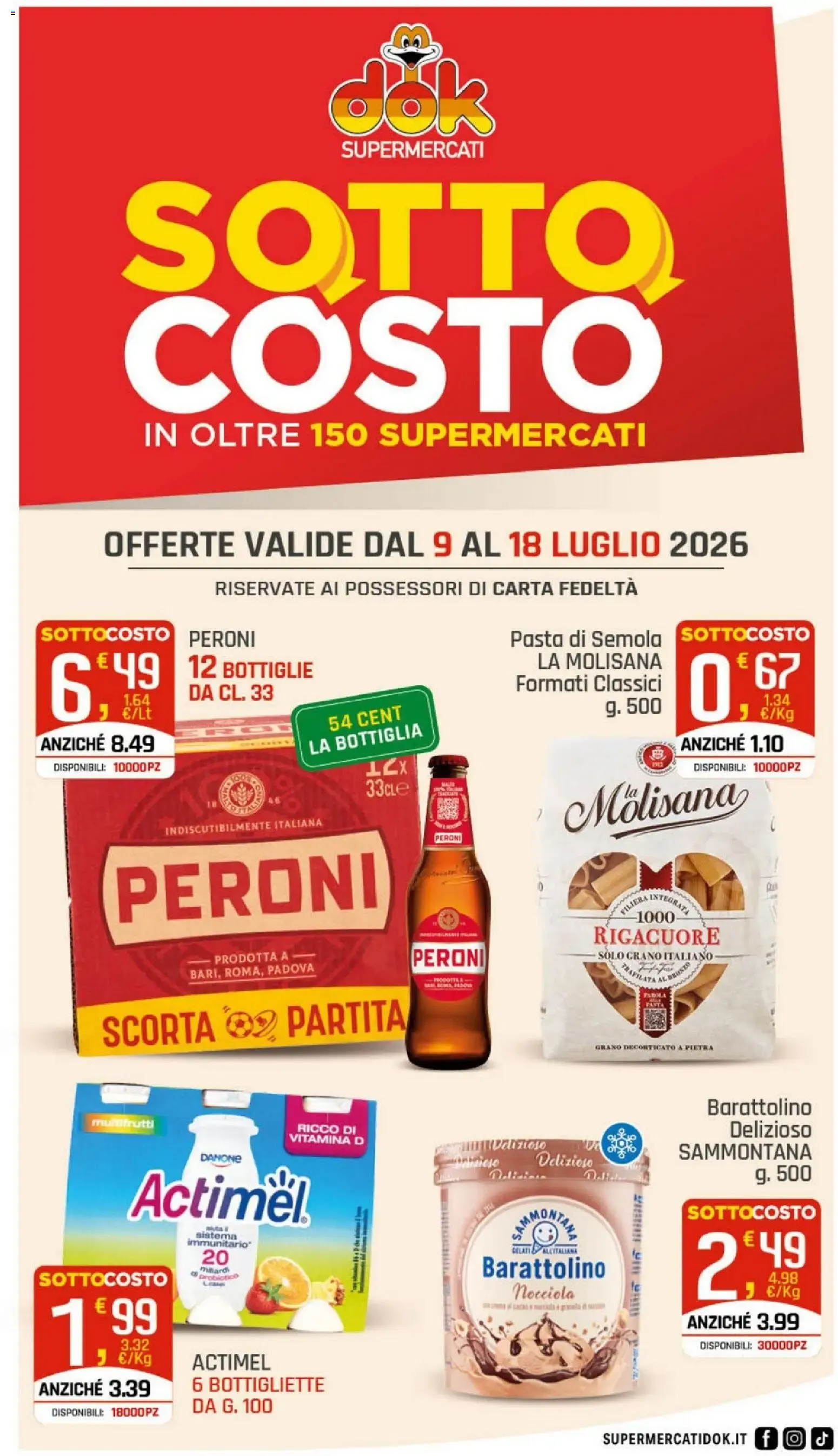 DOK Supermercati - Sotto Costo da 9 luglio a 18 luglio di 2026 - Pagina del volantino 1