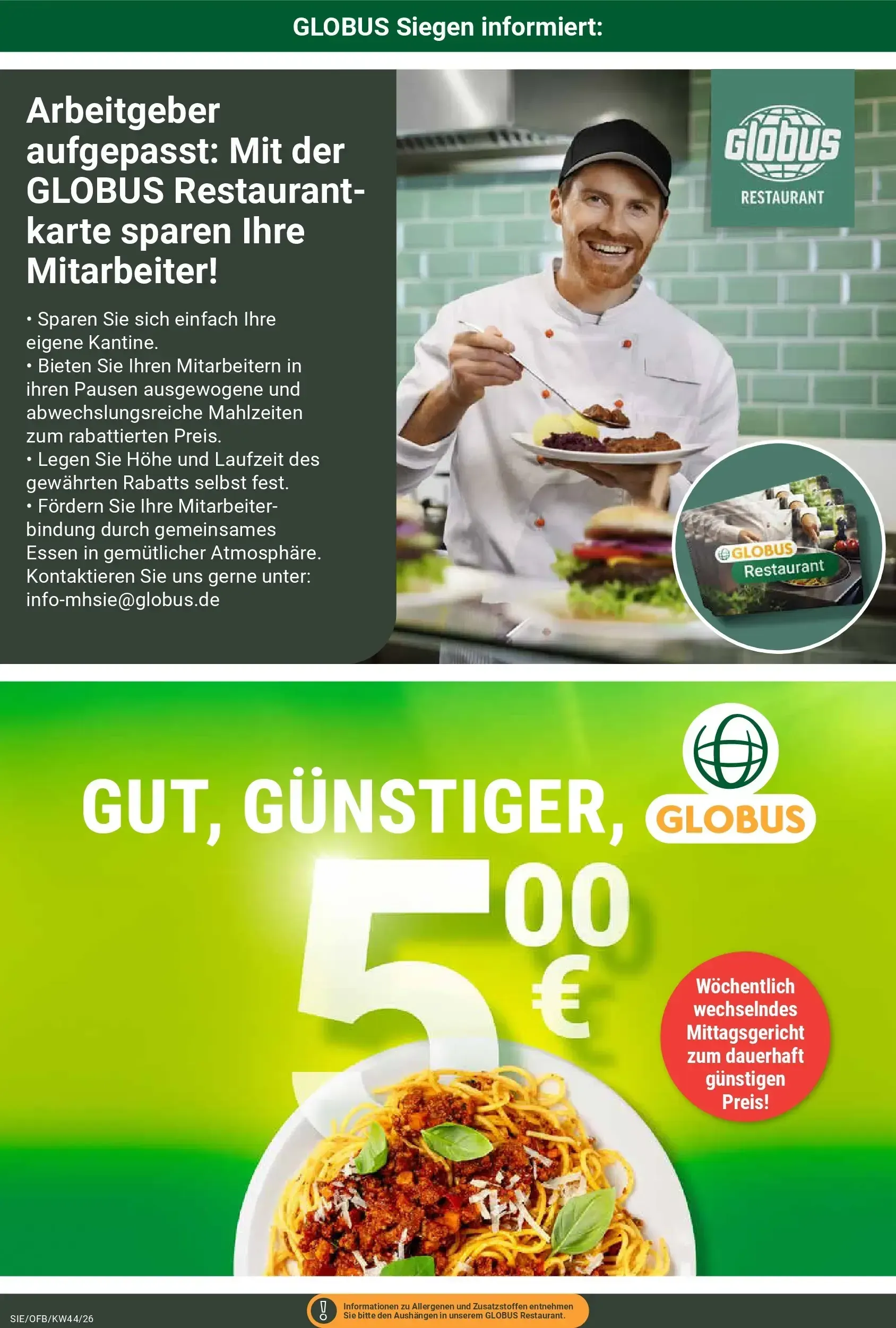 Globus - Siegen Prospekt – von Montag 26.10.2026 bis Samstag 31.10.2026 von 26. Oktober bis 31. Oktober 2026 - Prospekt seite 11