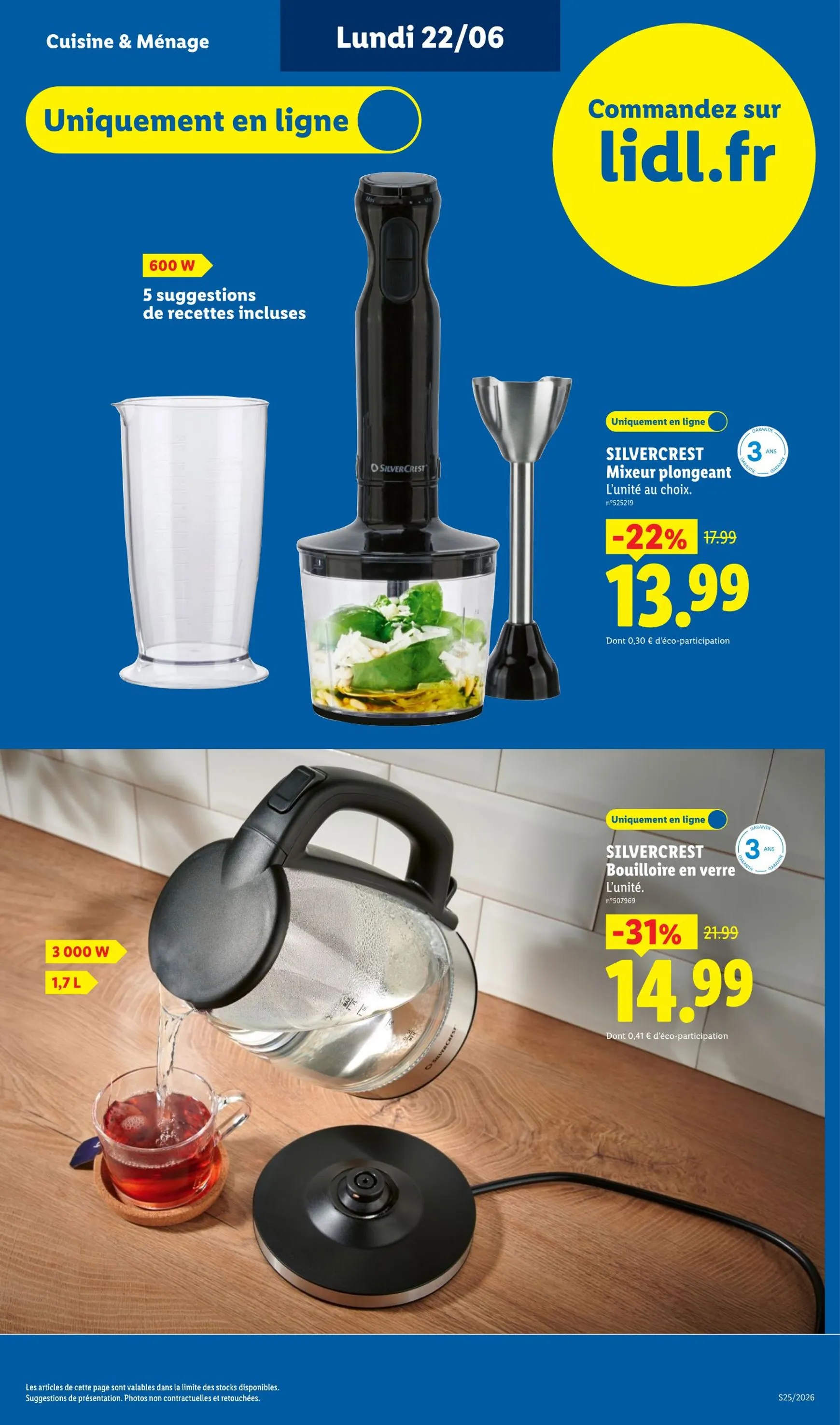 Current Lidl - Exclus Web leaflet valid from du lundi 22/06/2026 to de jeudi 25/06/2026 du 22 juin au 25 juin 2026 - Catalogue page 9