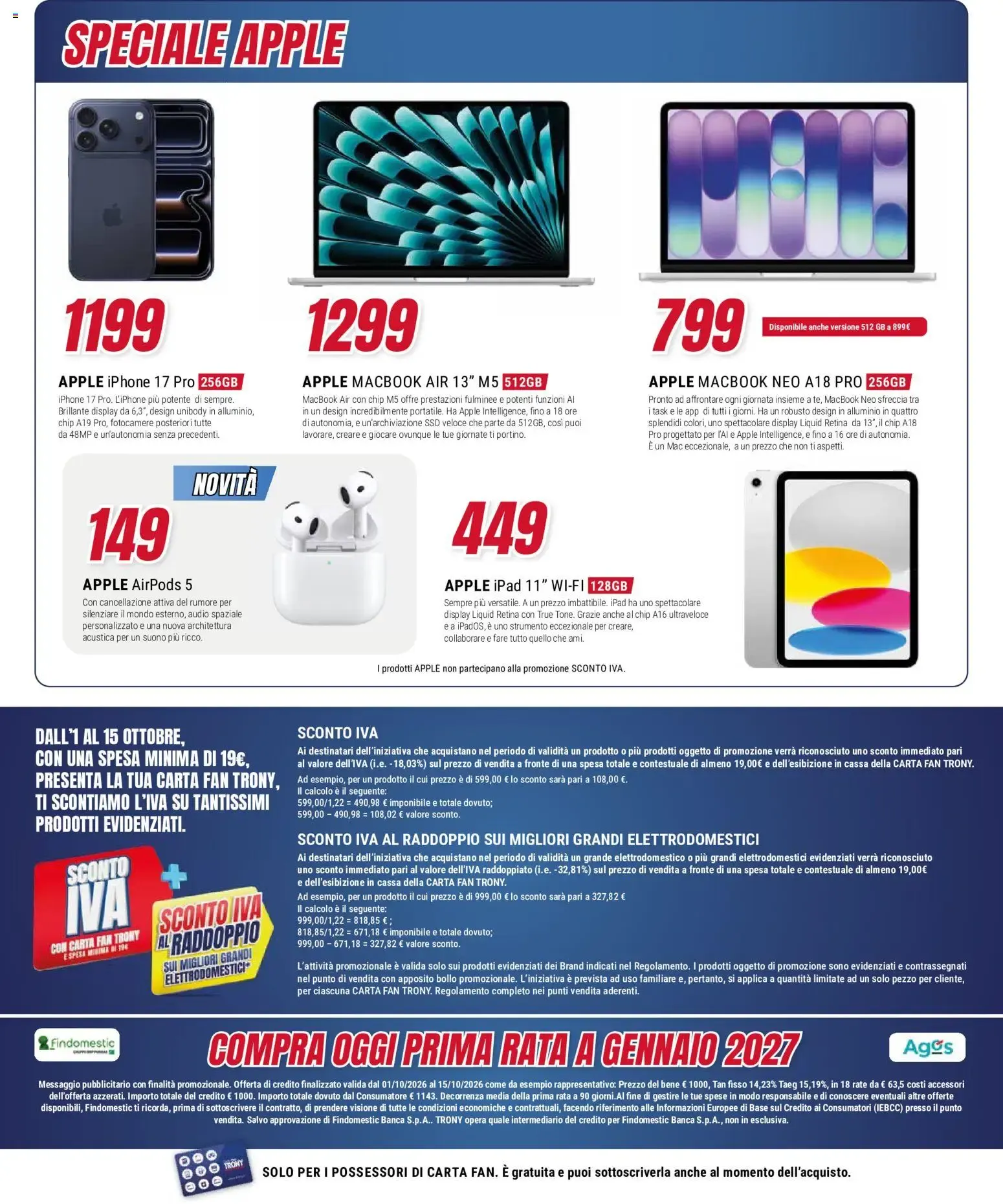 Trony - SCONTO IVA - Dall'1 al 15 ottobre da 1 ottobre a 15 ottobre di 2026 - Pagina del volantino 36