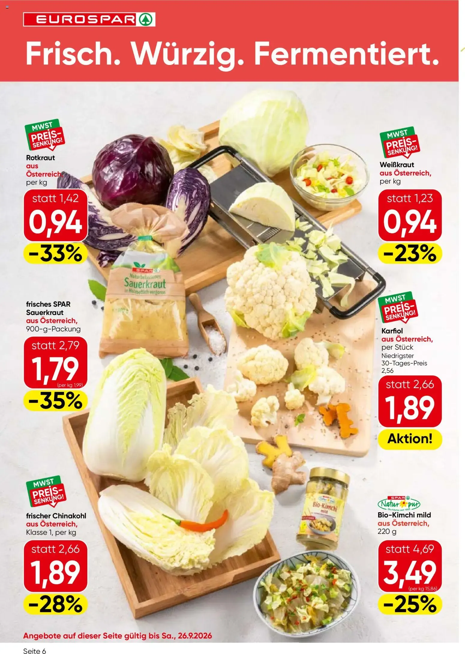 Eurospar Flugblatt von 24.09.2026 - Aktuelle Angebote von 24. September bis 7. Oktober 2026 - Flugblätt seite  6