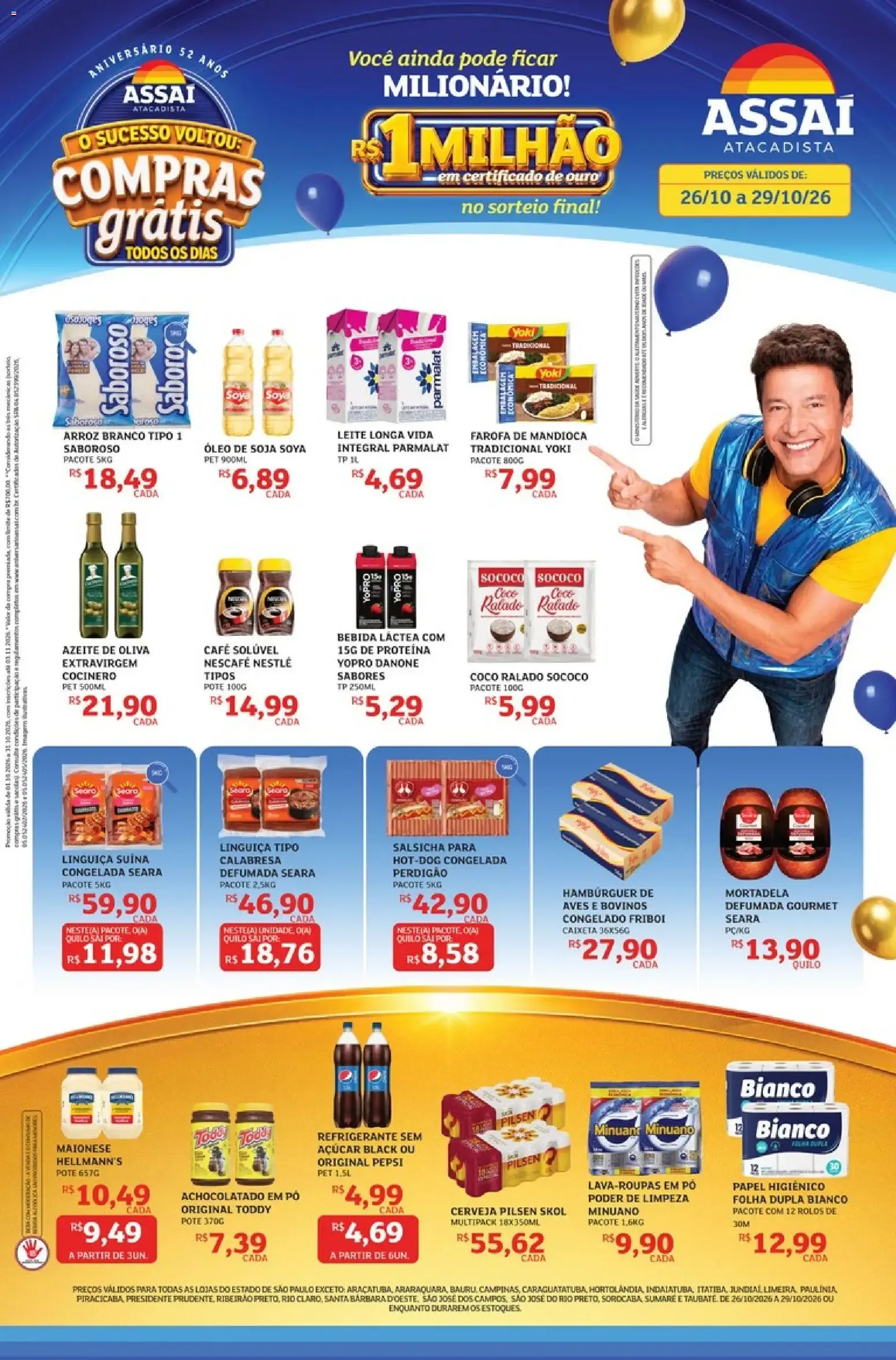 Encarte de Assaí Atacadista ofertas - SP de 26/10/2026 | Promoções Online 26 de outubro até 29 de outubro 2026 - Pagina 1