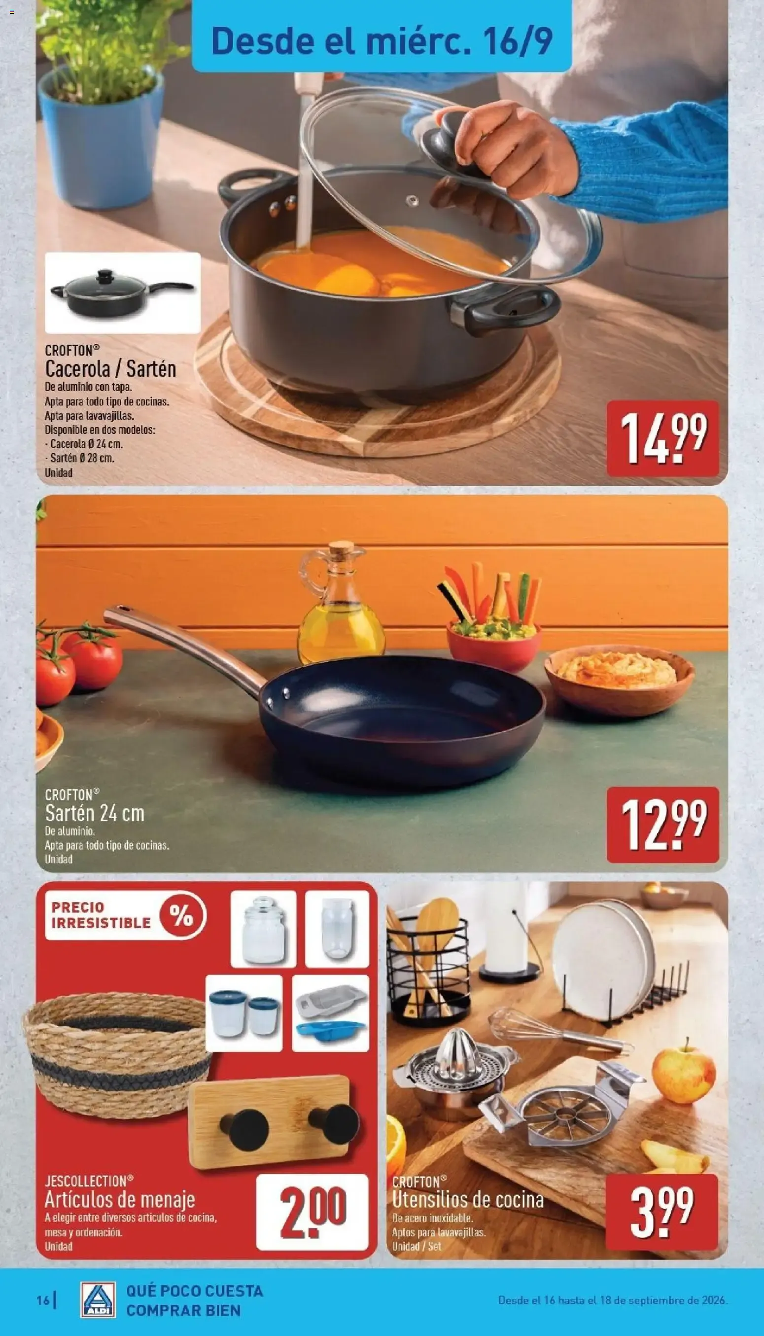 Catálogo de Aldi folleto Península del 14/09/2026 | Catálogo 14 de septiembre al 20 de septiembre 2026 - Página 16