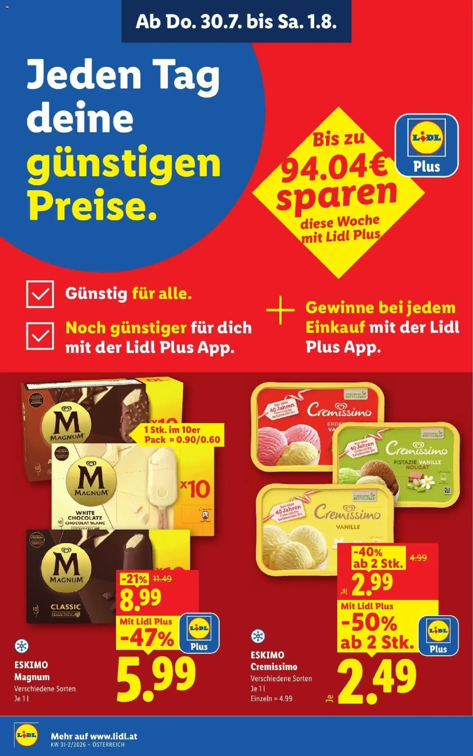 Lidl - Flugblatt del 30.07. al 01.08. von 30. Juli bis 1. August 2026 - Flugblätt seite  2