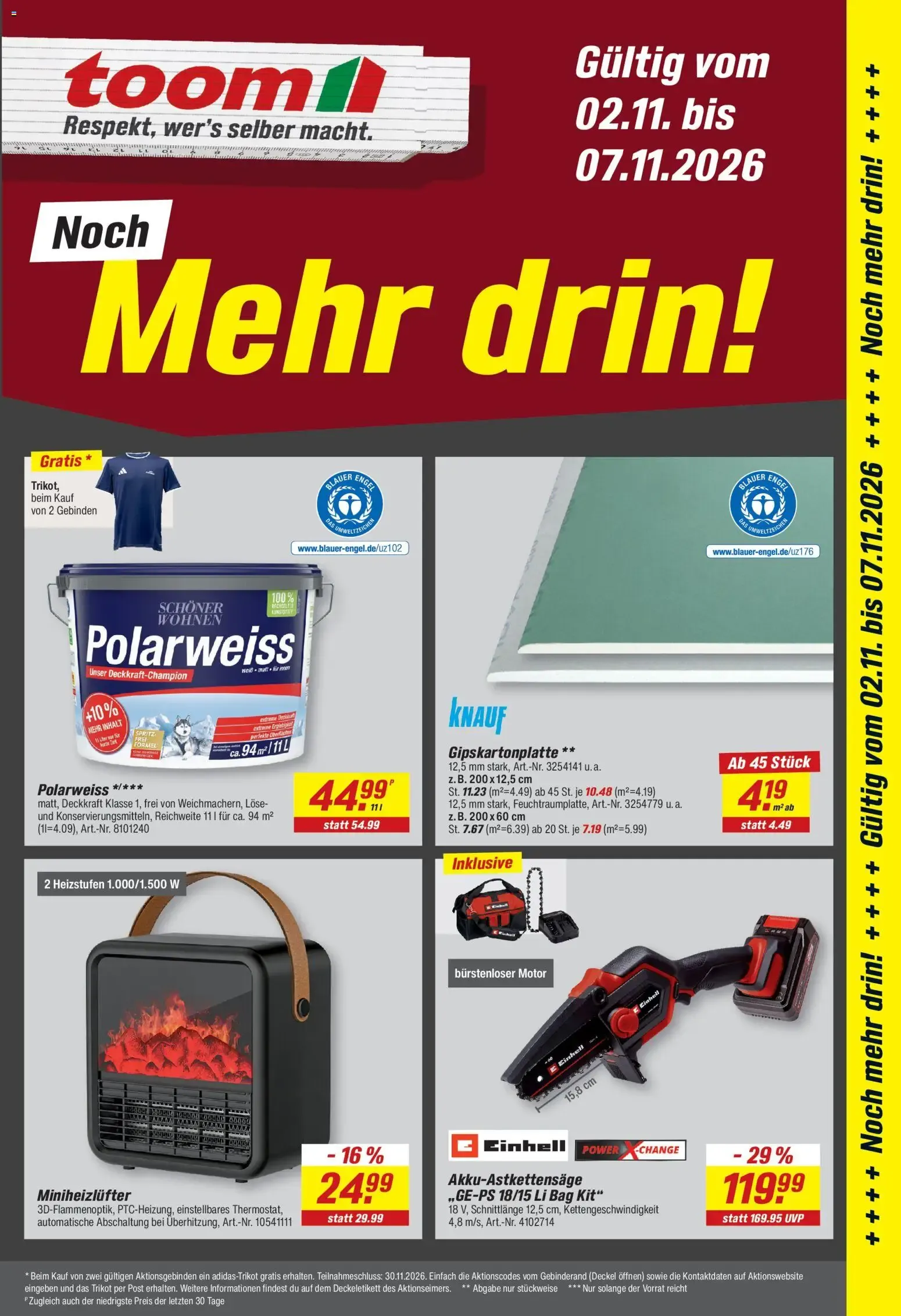 Toom: Noch Mehr drin! von 2. November bis 7. November 2026 - Prospekt seite 1