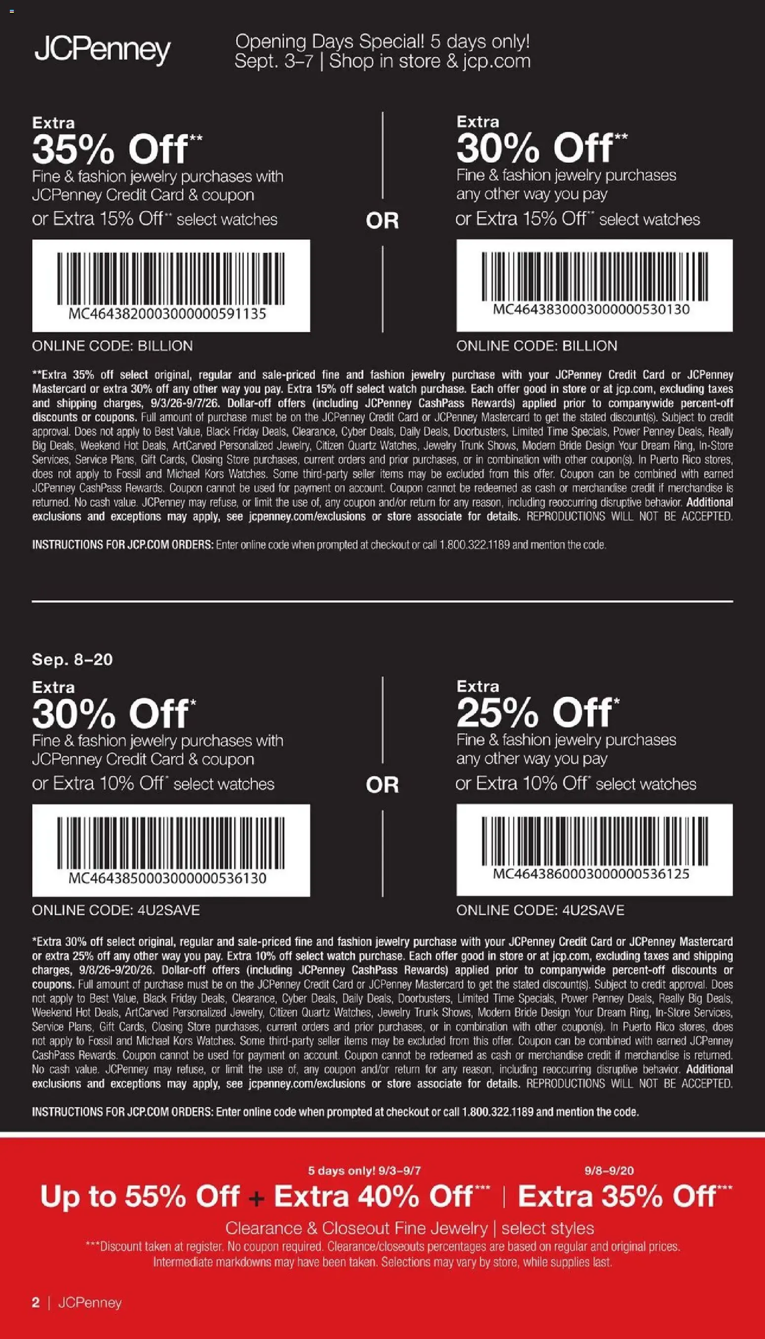 Weekly ad JCPenney Billion Dollar Jewelry Sale from September 3 to September 20 2026 - Page 52