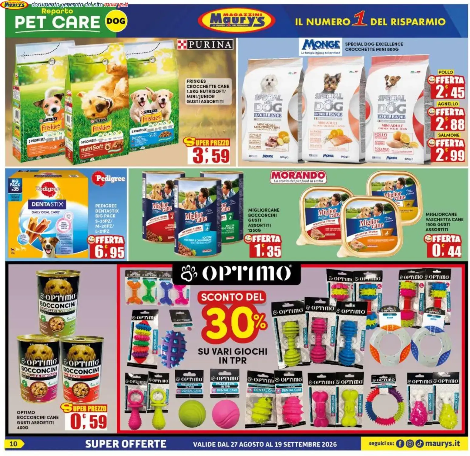 Maury's volantino dal 27/08/2026 - online Offerte da 27 agosto a 19 settembre di 2026 - Pagina del volantino 10