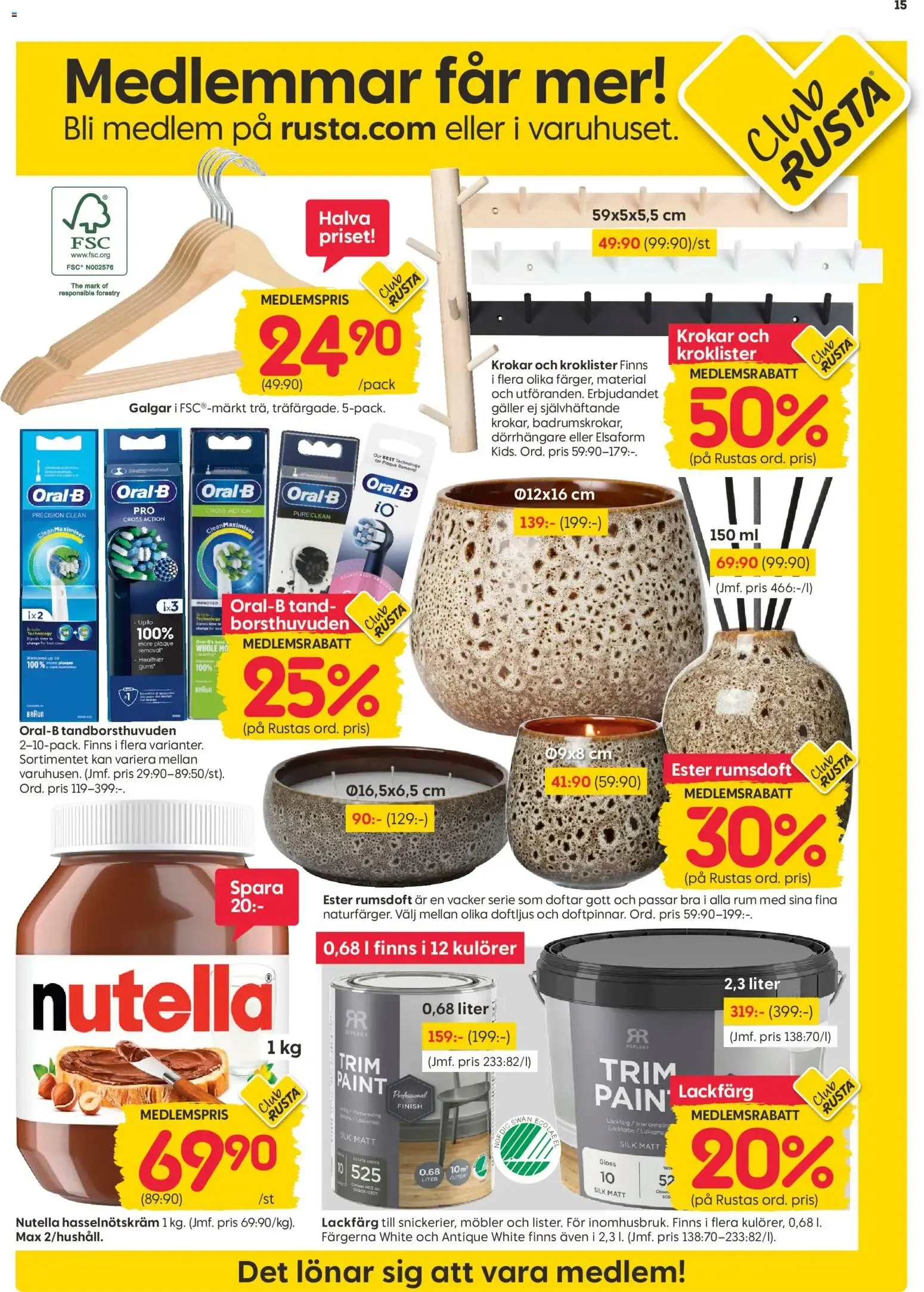 Rusta erbjudanden från 10/08/2026 - 16/08/2026 > Reklamblad nuvarande rabatter från 10 augusti till 16 augusti 2026 - Reklamblad sidor 15