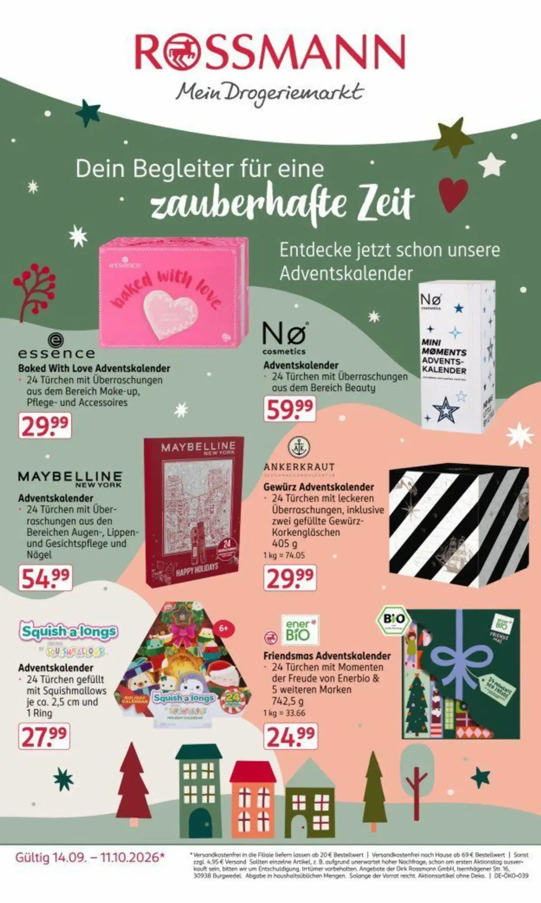 ROSSMANN Adventskalender Prospekt von 14. September bis 11. Oktober 2026 - Prospekt seite 1