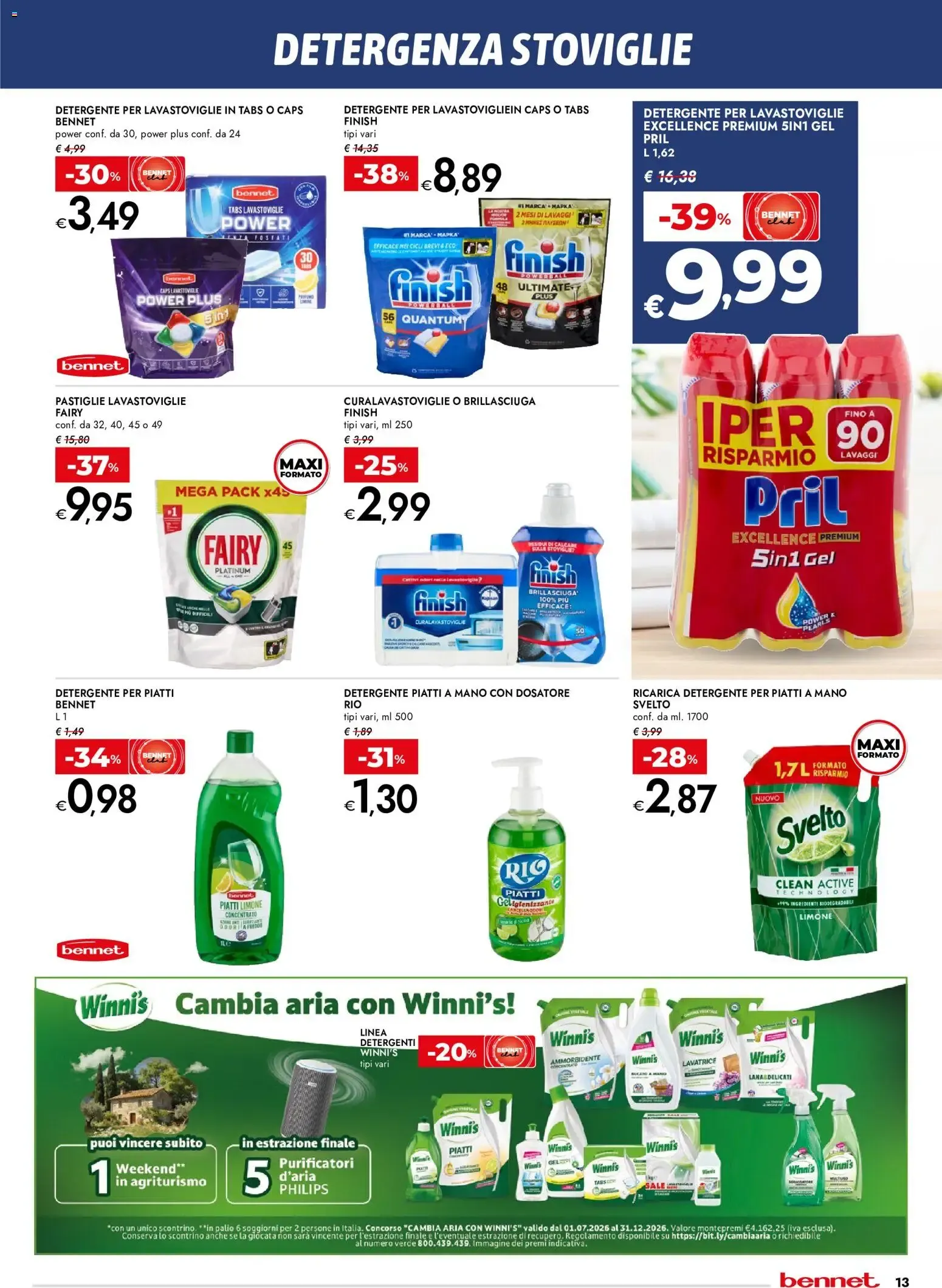 Nuovo bennet volantino Il Bello Del Pulito dal 20/08/2026 > offerte anteprima 🛍️ da 20 agosto a 2 settembre di 2026 - Pagina del volantino 13
