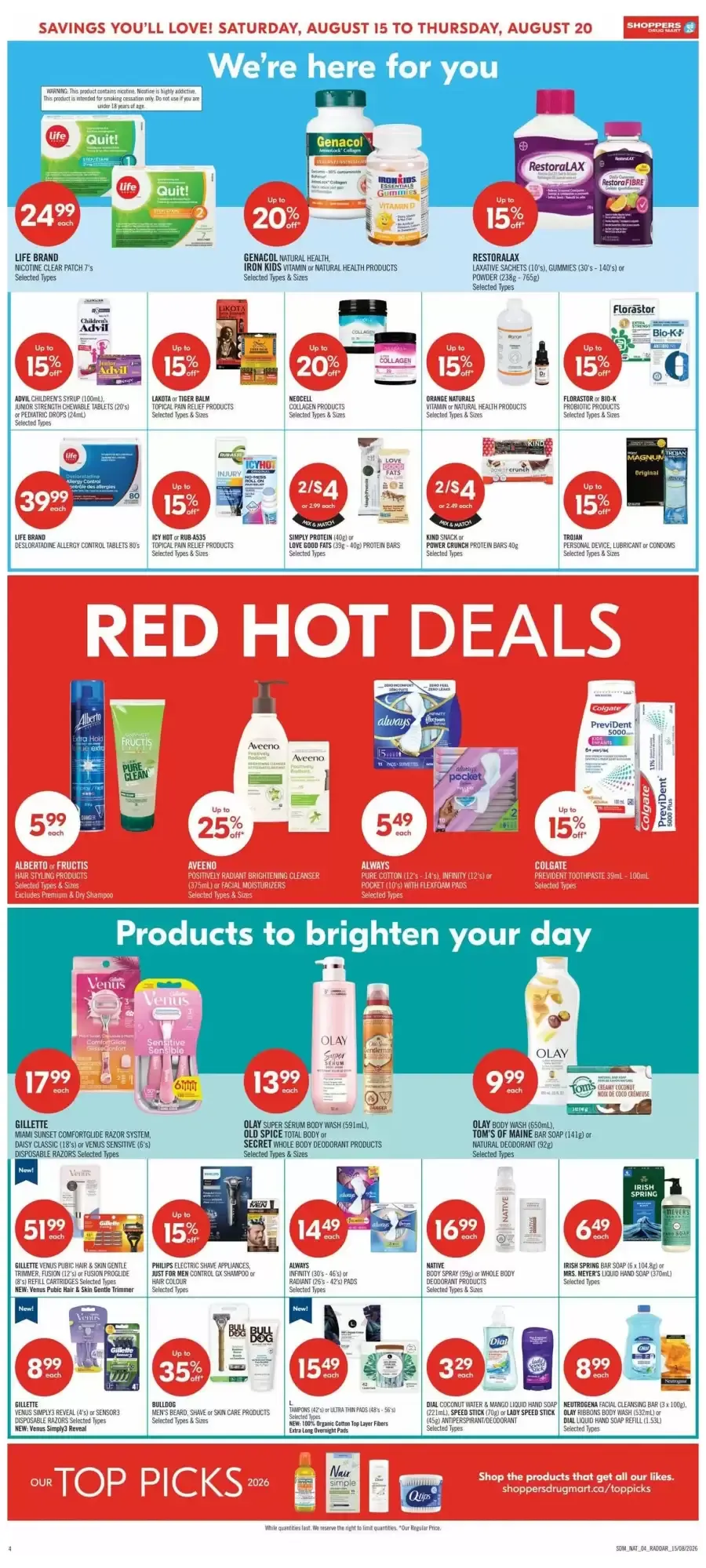 Shoppers Drug Mart flyer week 33 from August 15 to August 20 2026 - flyer page 10