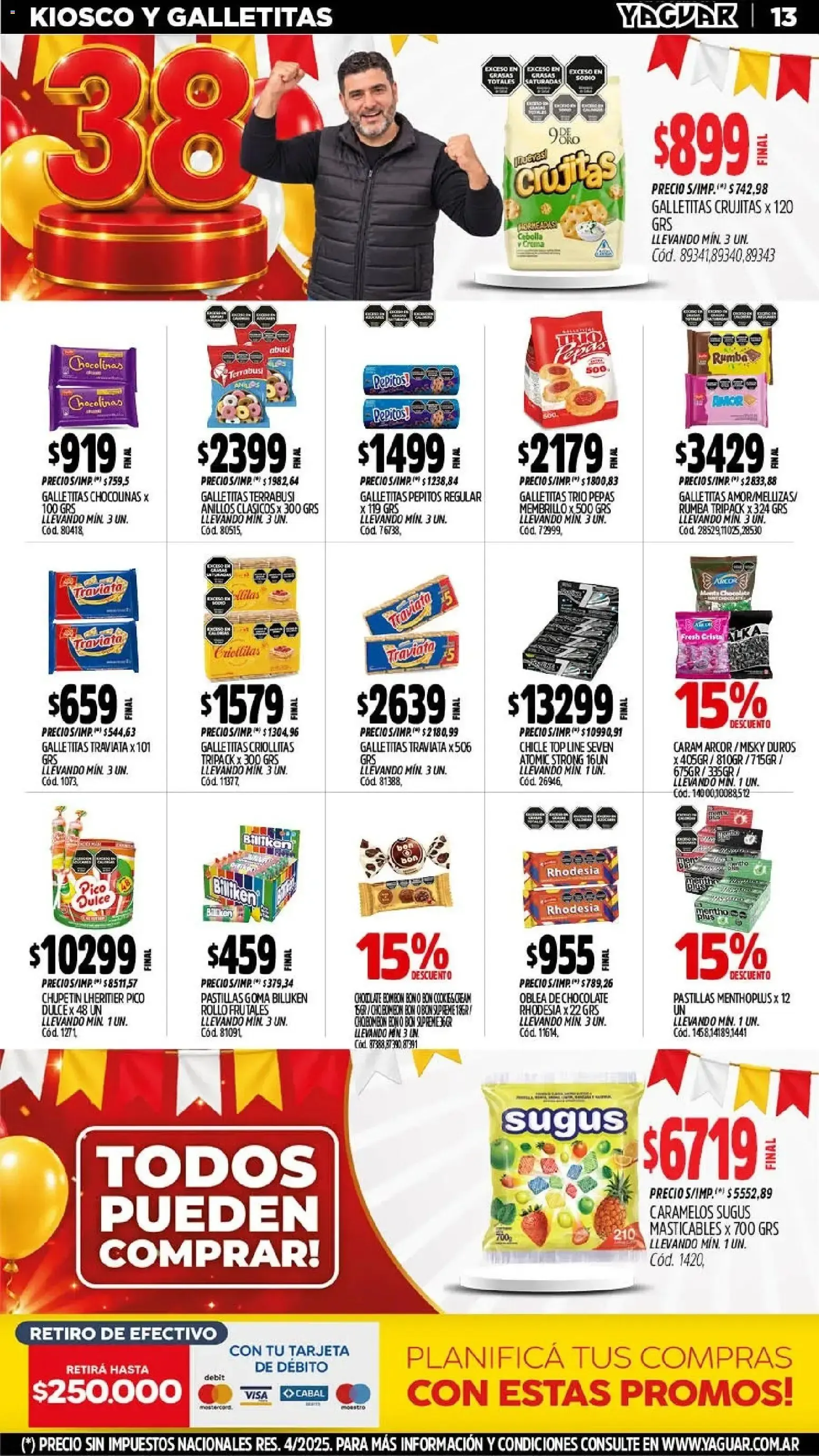 Ofertas de Mayorista Yaguar - El Cumple del Año 38 - Oferta Semanal Salta 5 de octubre al 11 de octubre 2026 - Página 11 del catálogo