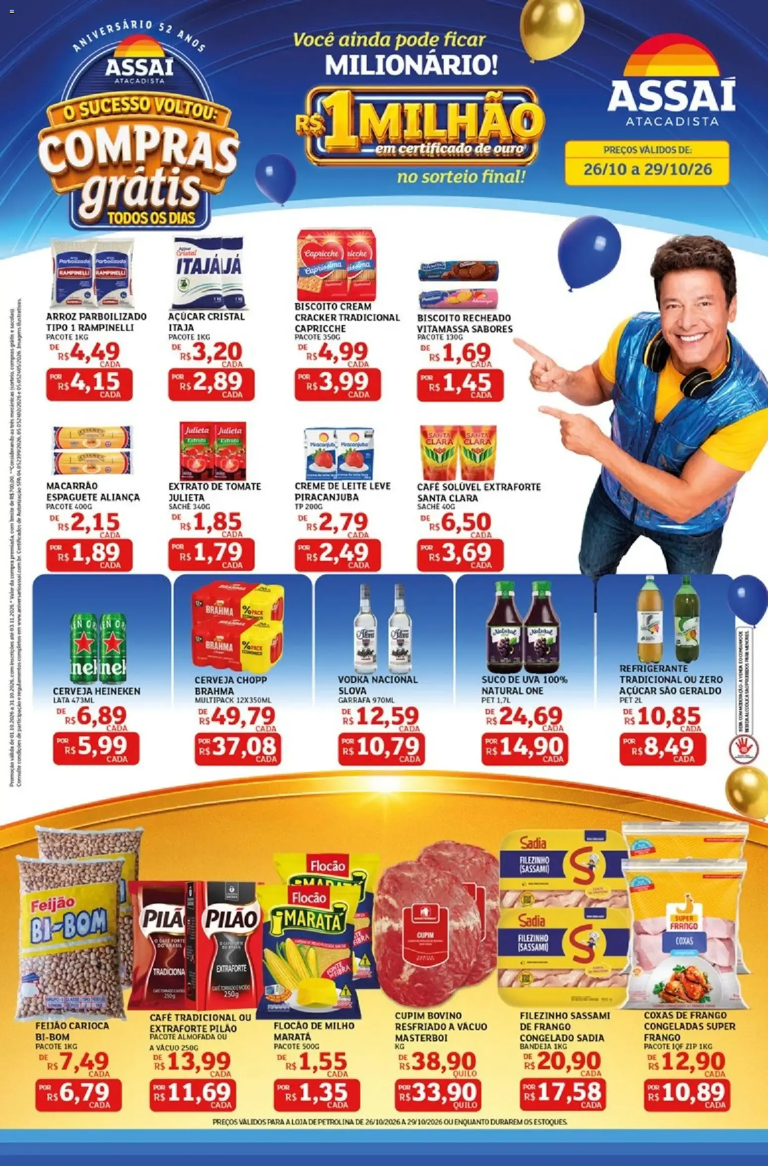 Encarte de Assaí Atacadista ofertas - PE de 26/10/2026 | Promoções Online 26 de outubro até 29 de outubro 2026 - Pagina 1