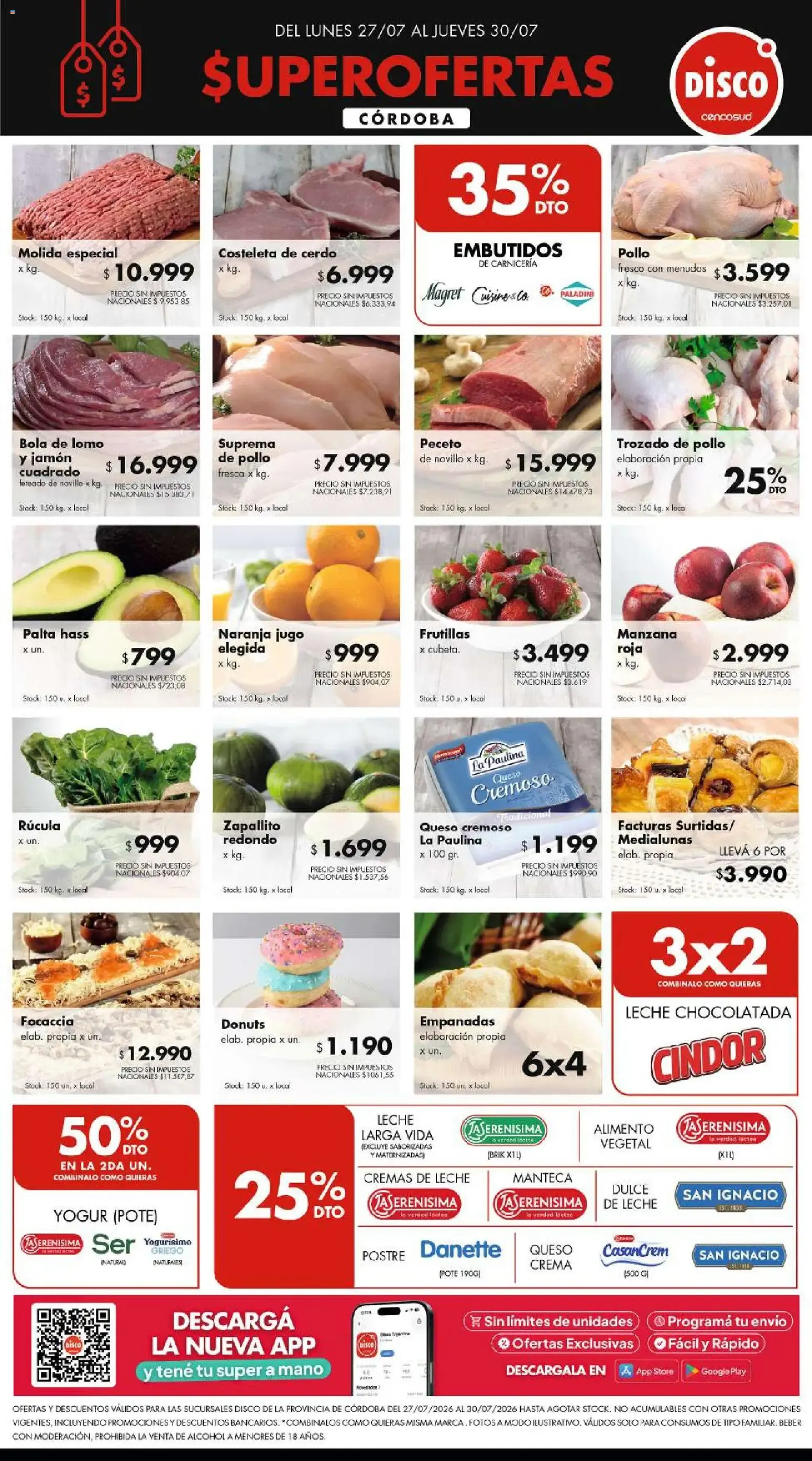 Ofertas de Disco - SUPER OFERTAS CÓRDOBA 27 de julio al 30 de julio 2026 - Página 1 del catálogo