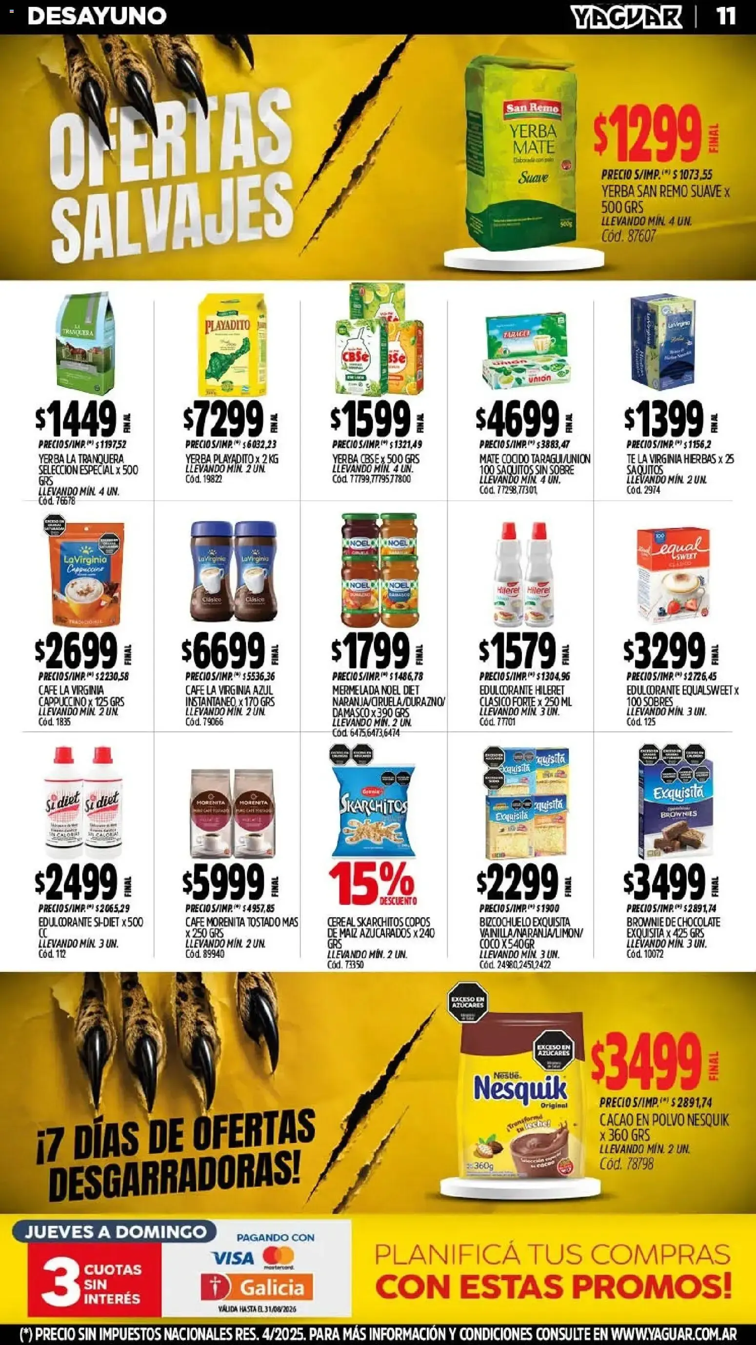 Ofertas de Mayorista Yaguar - Ofertas Salvajes Parque Chacabuco 3 de agosto al 9 de agosto 2026 - Página 12 del catálogo