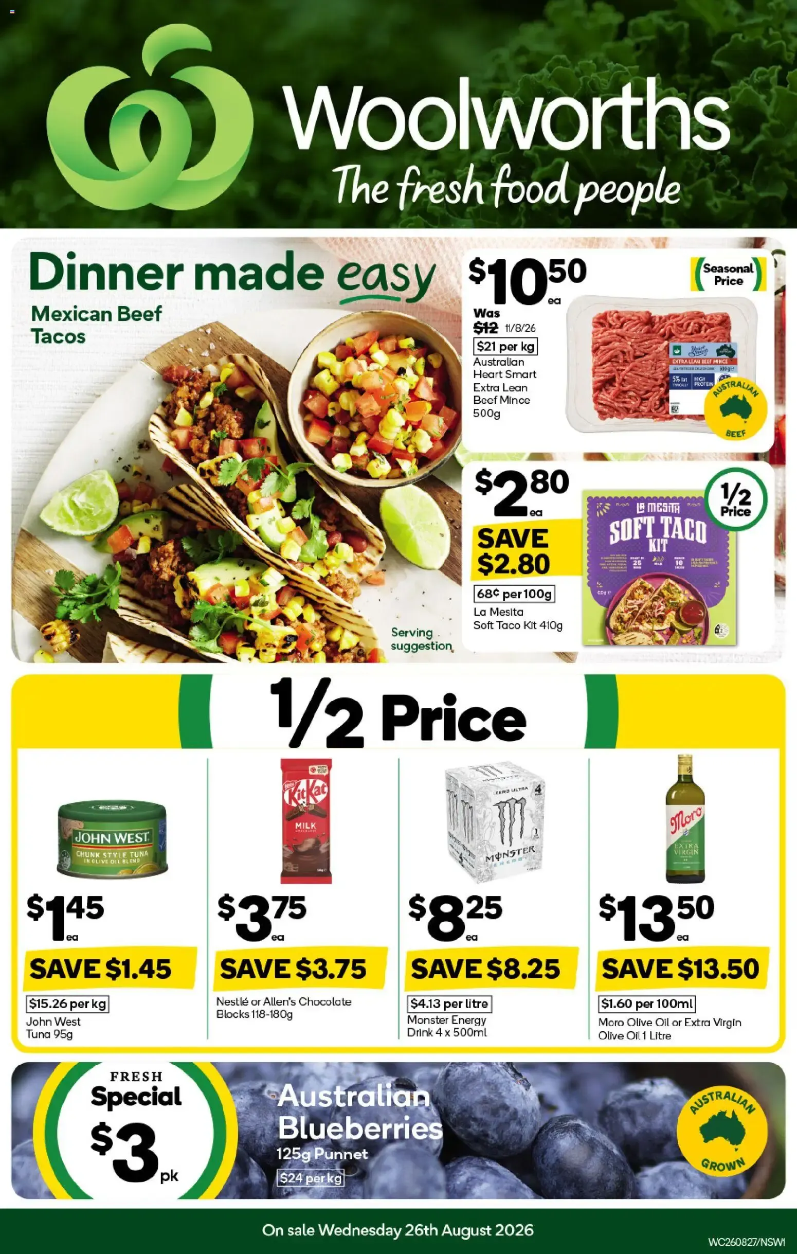 Woolworths catalogue valid from 26/08/2026 > Online Australia - Catalogue valid from 26 August to 1 September 2026 - page 1